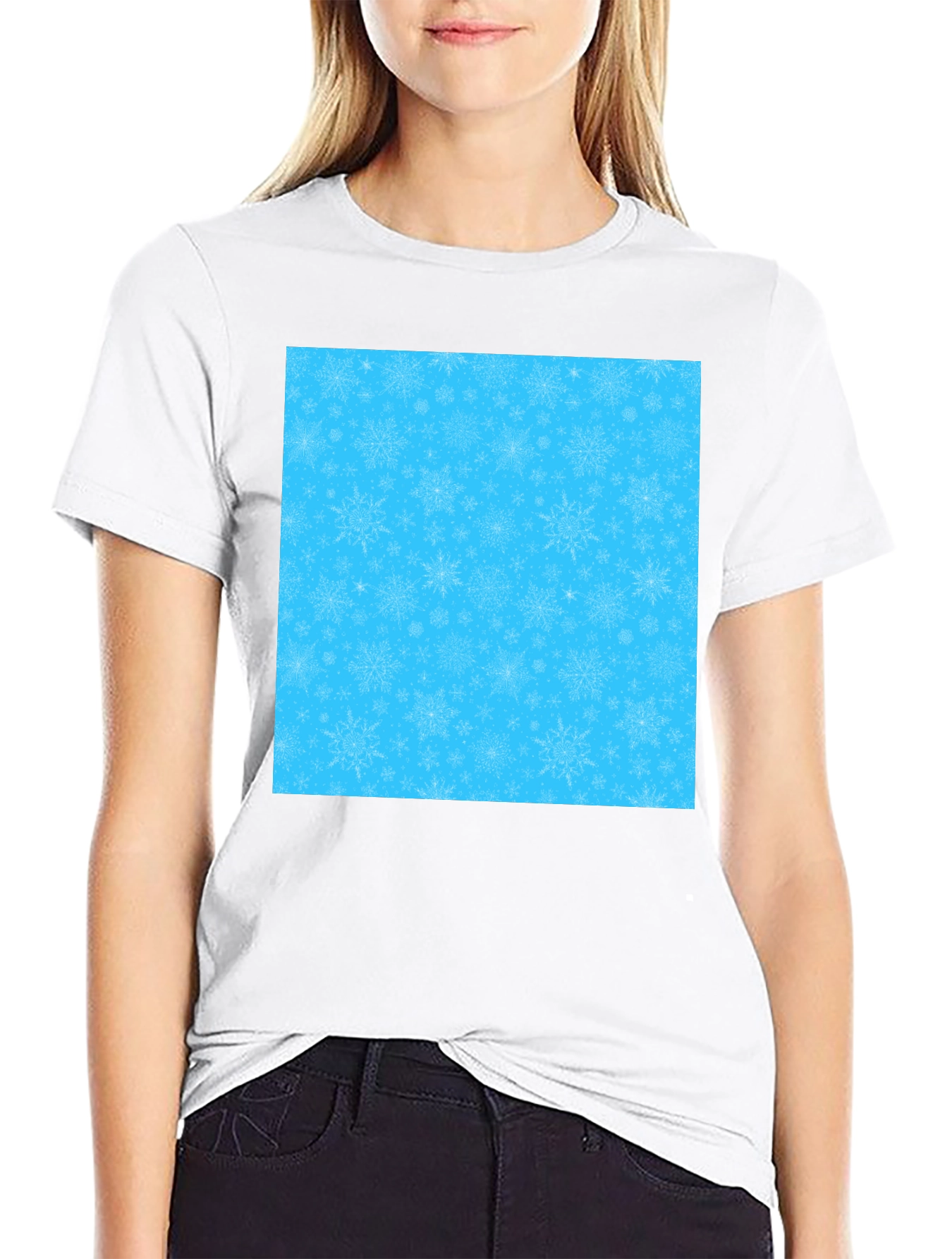 Snowflake Pattern Tee - Winter Holiday Apparel