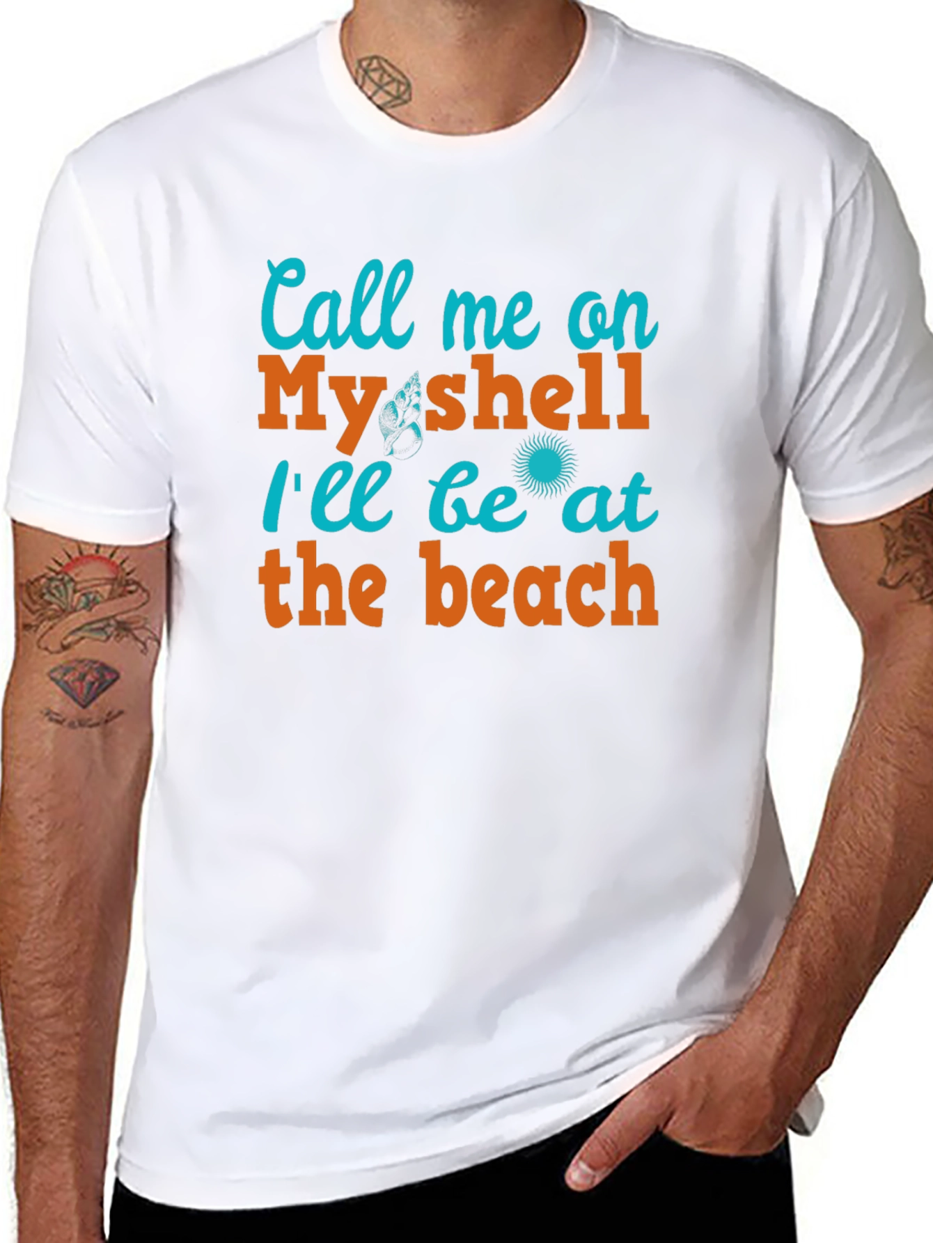 Call Me On My Shell Beach T-Shirt