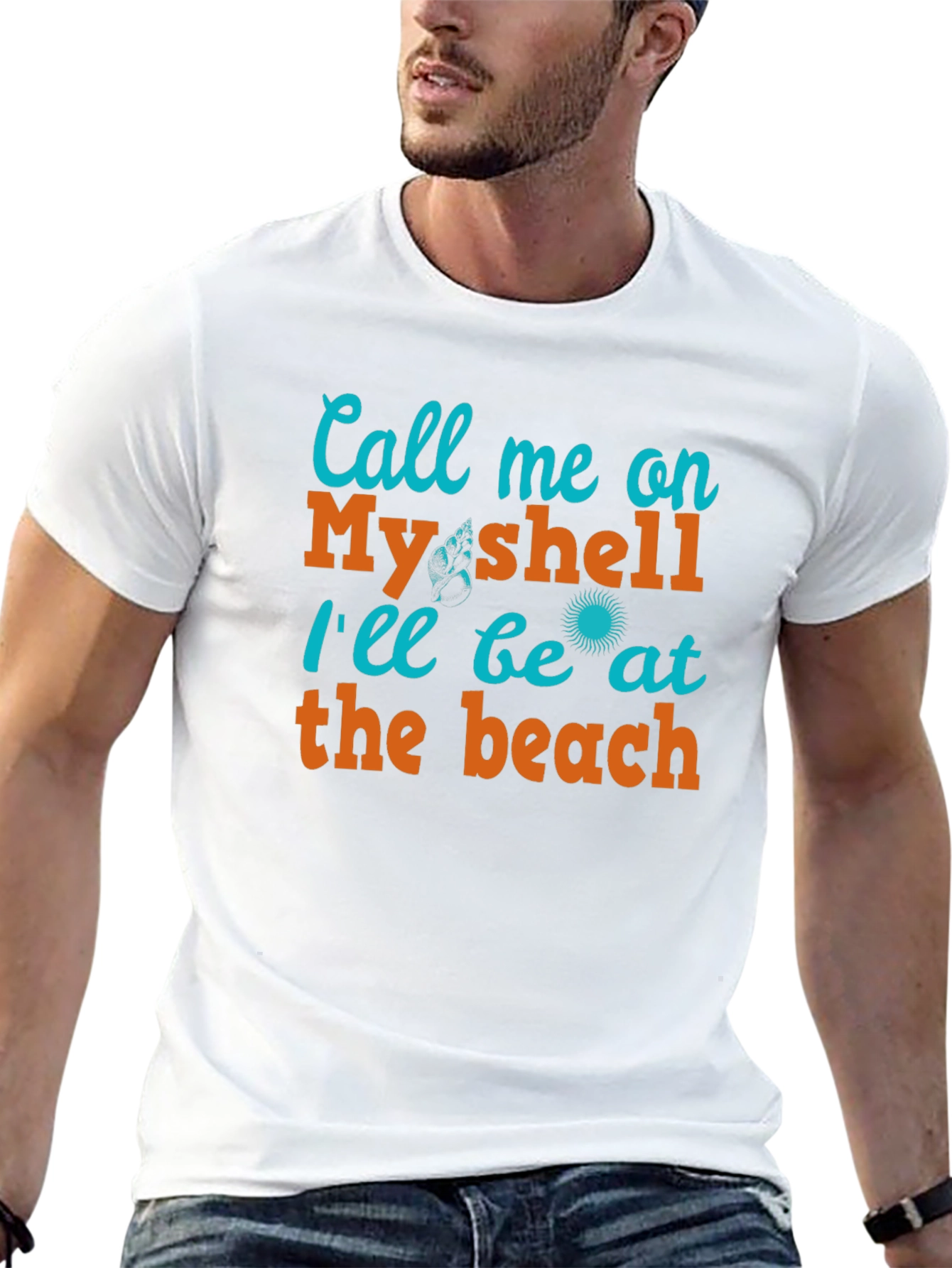 Call Me On My Shell Beach T-Shirt