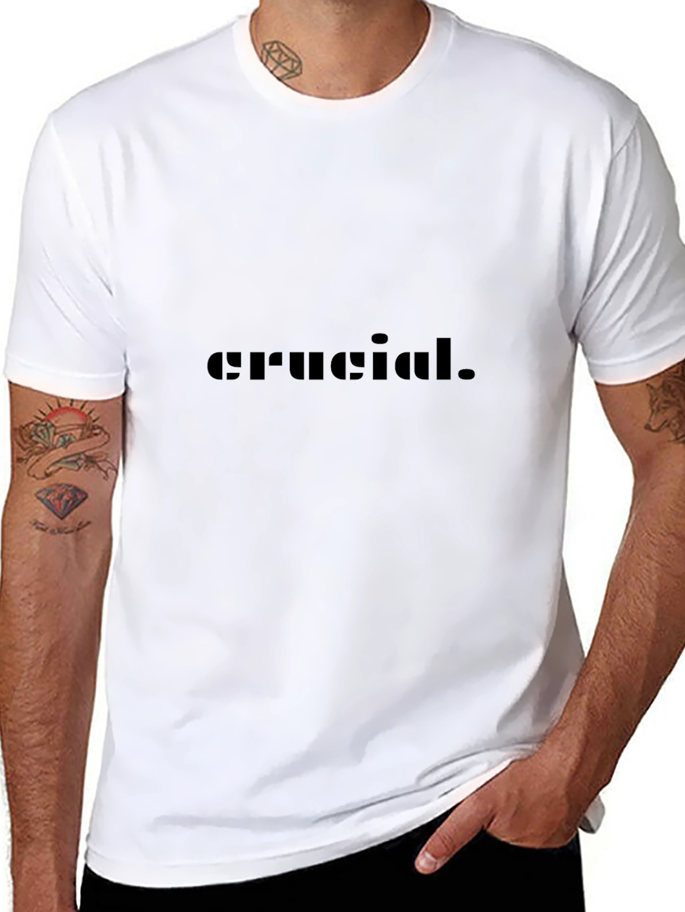 Crucial T-Shirt - Modern Black Graphic Tee