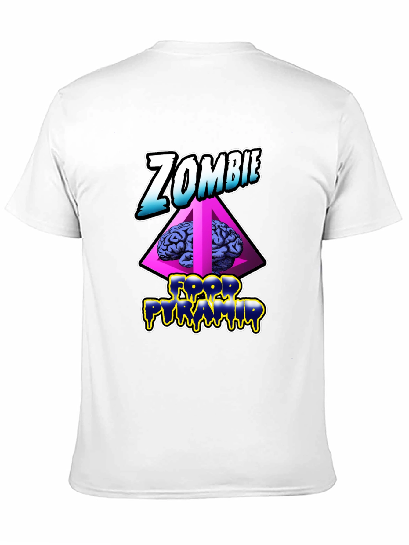 Zombie Food Pyramid Black Graphic Tee