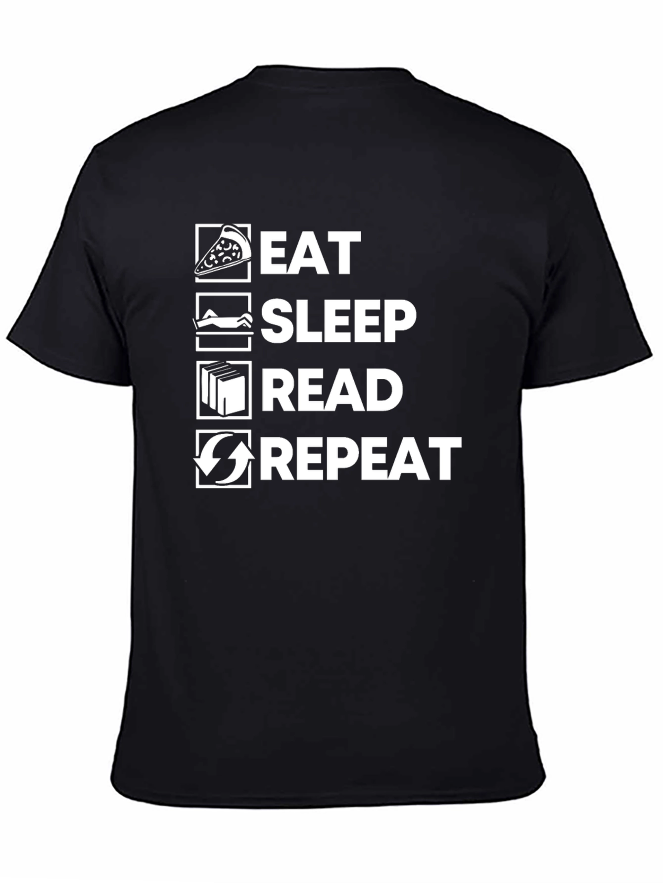 Eat Sleep Read Repeat Funny T-Shirt