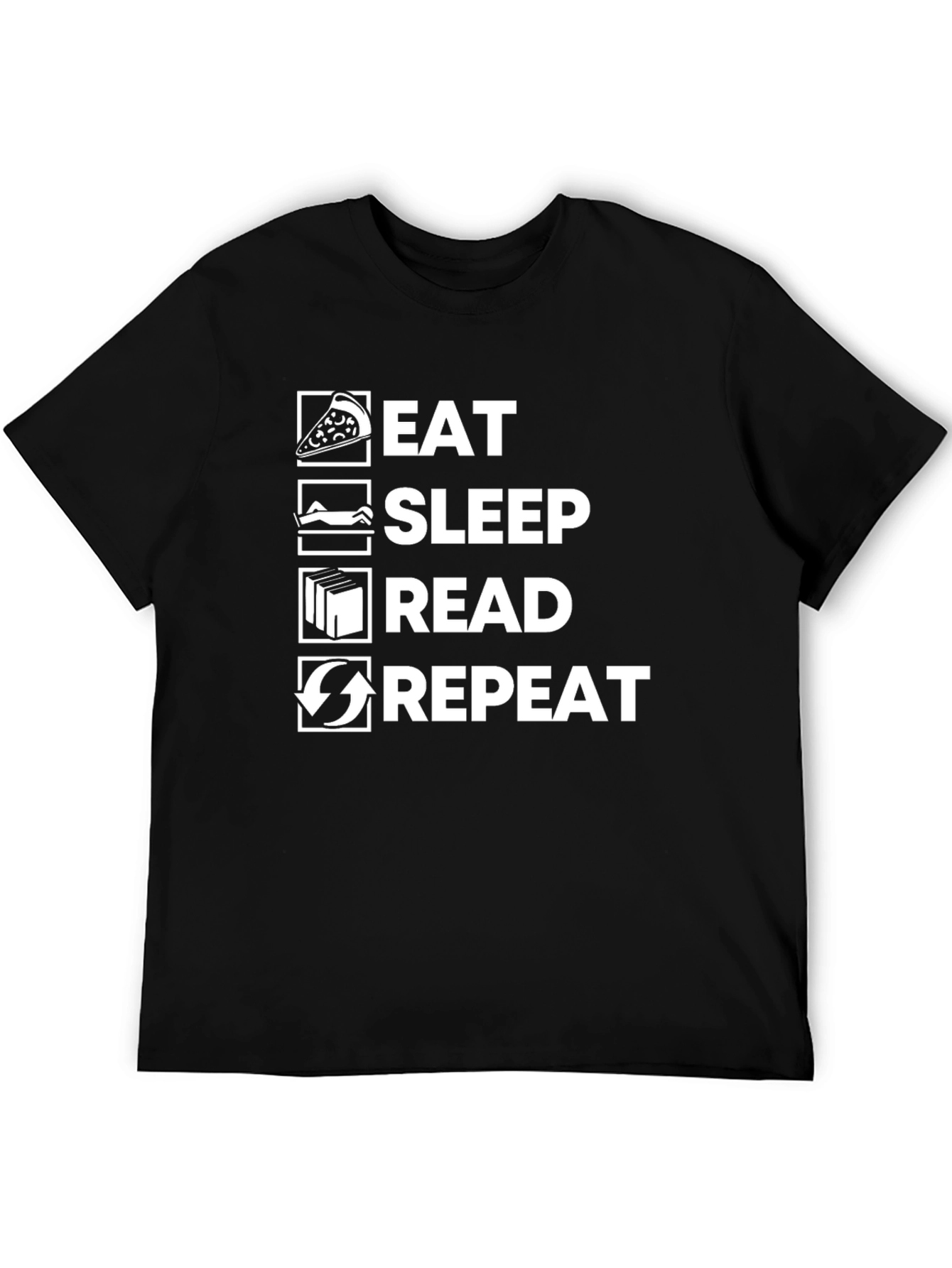 Eat Sleep Read Repeat Funny T-Shirt