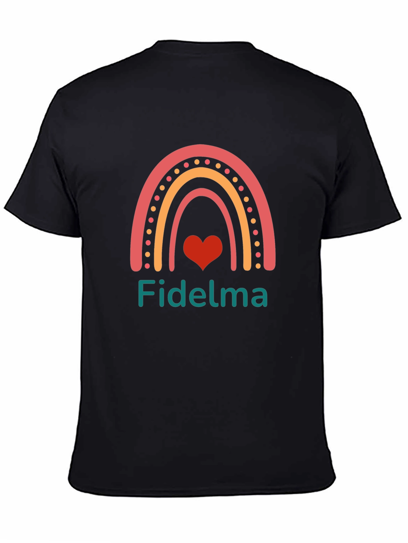 Fidelma Rainbow Heart Personalized T-Shirt