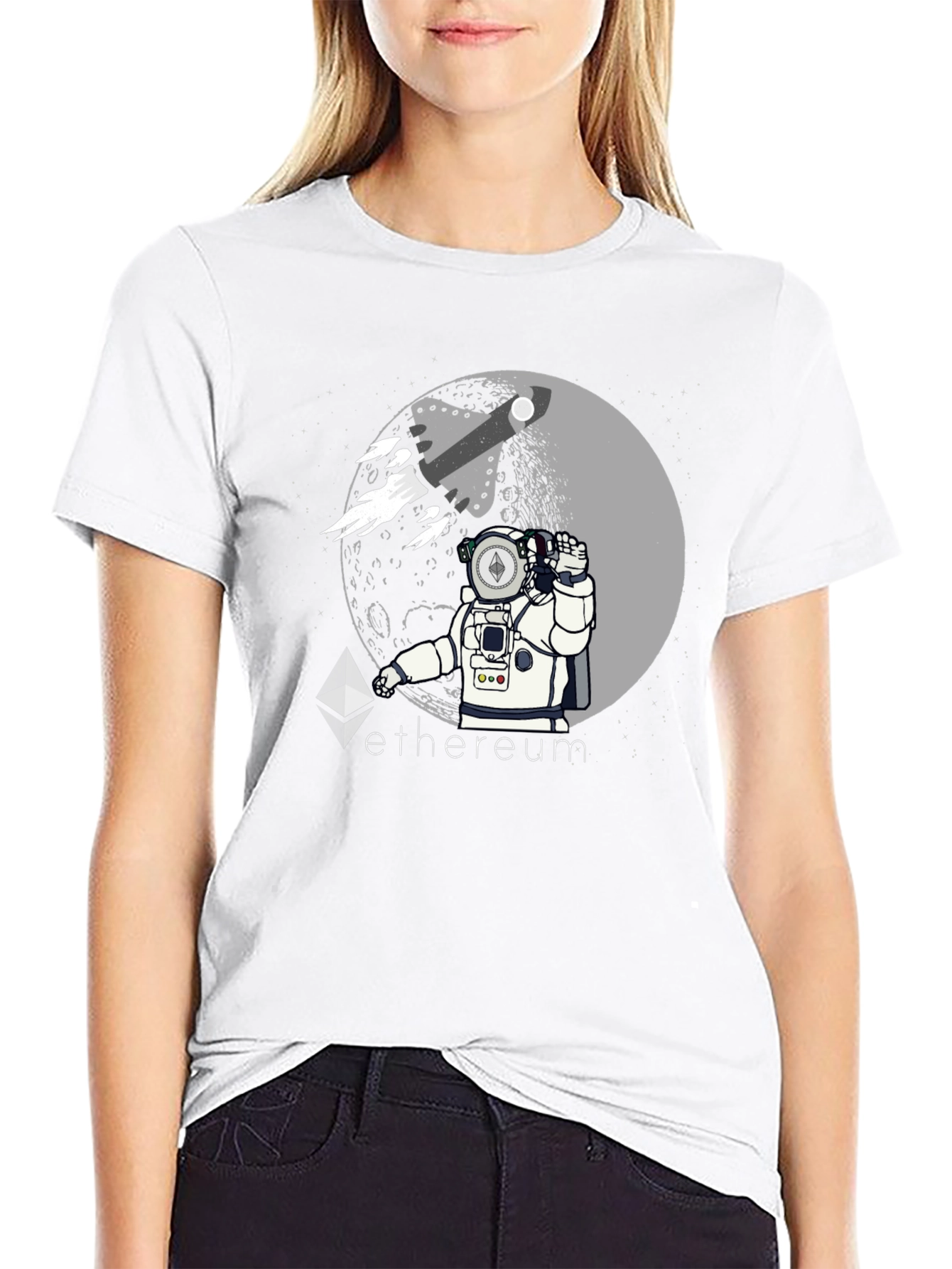 Ethereum Astronaut Graphic Tee - Crypto Fashion