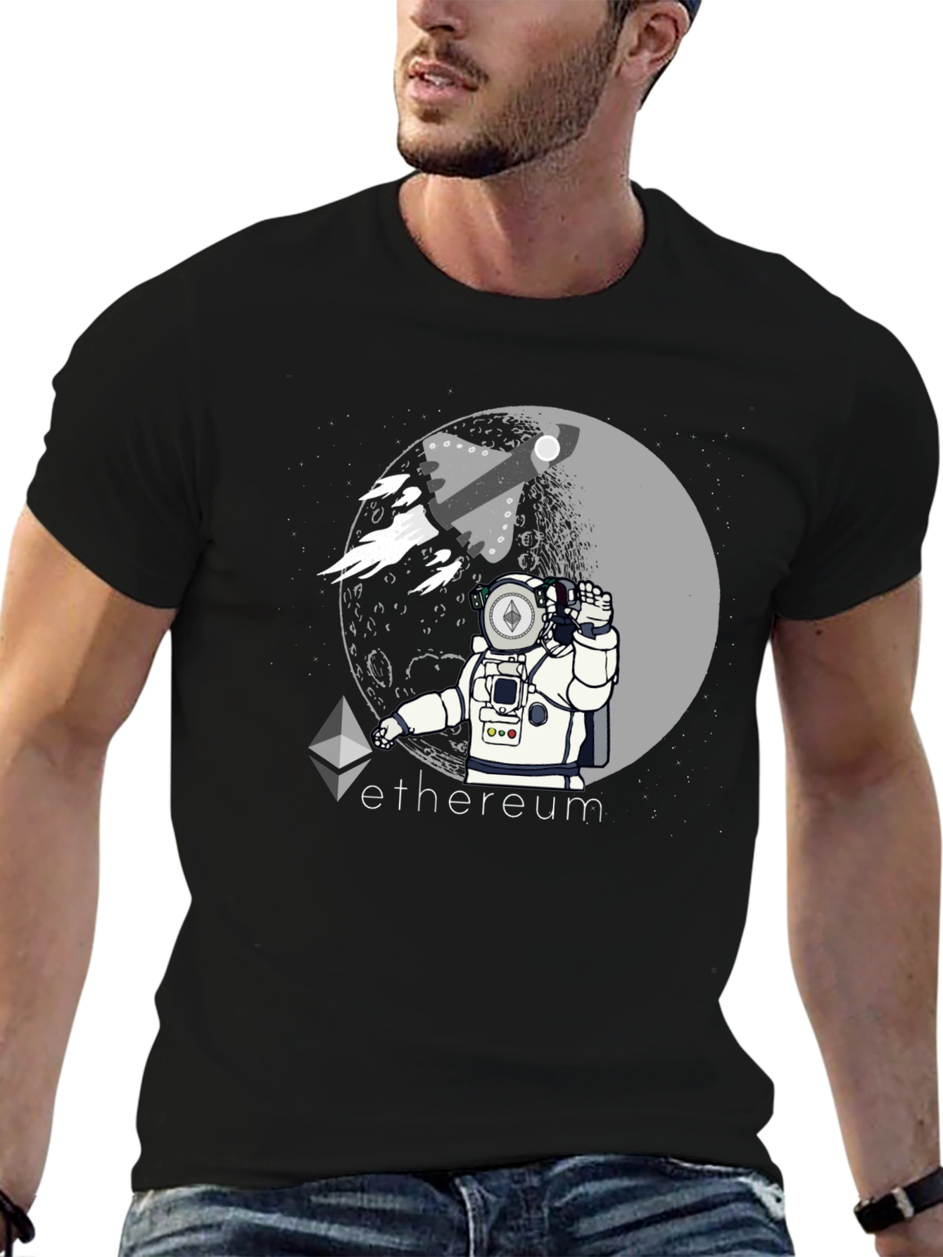 Ethereum Astronaut Graphic Tee - Crypto Fashion