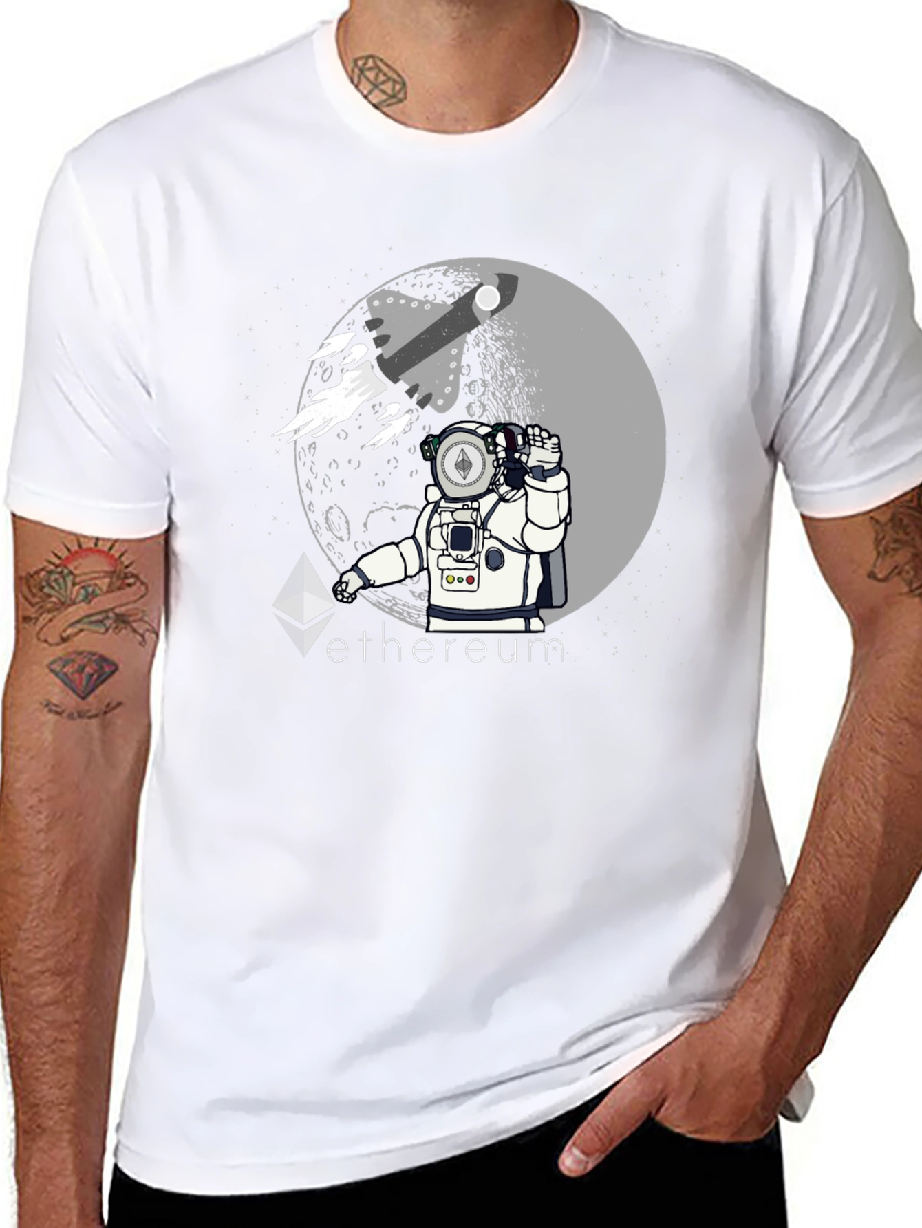 Ethereum Astronaut Graphic Tee - Crypto Fashion