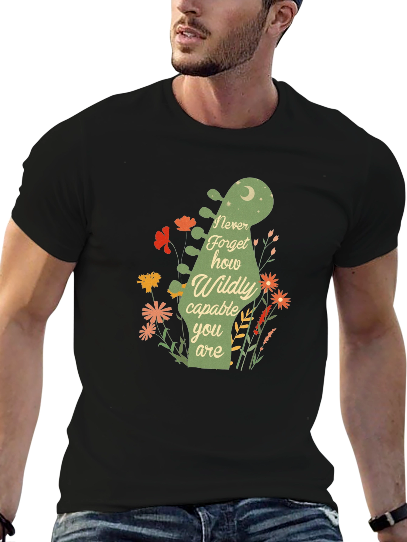 Never Forget Guitar Head T-Shirt