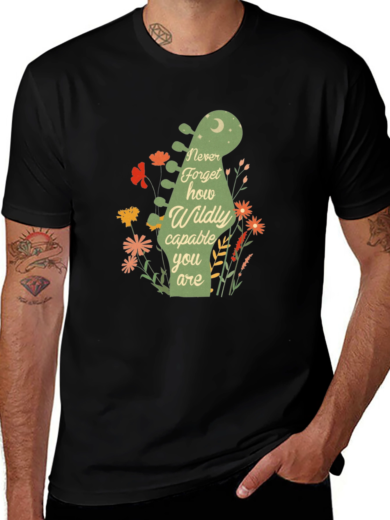 Never Forget Guitar Head T-Shirt