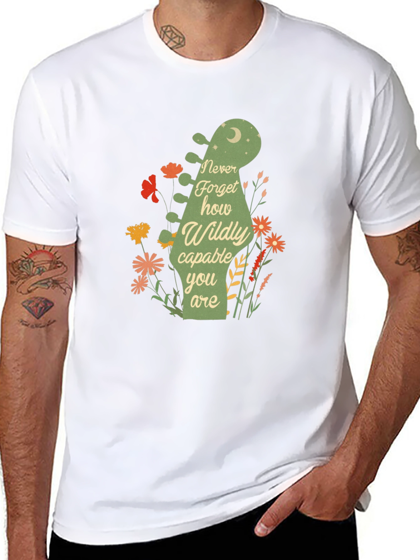 Never Forget Guitar Head T-Shirt