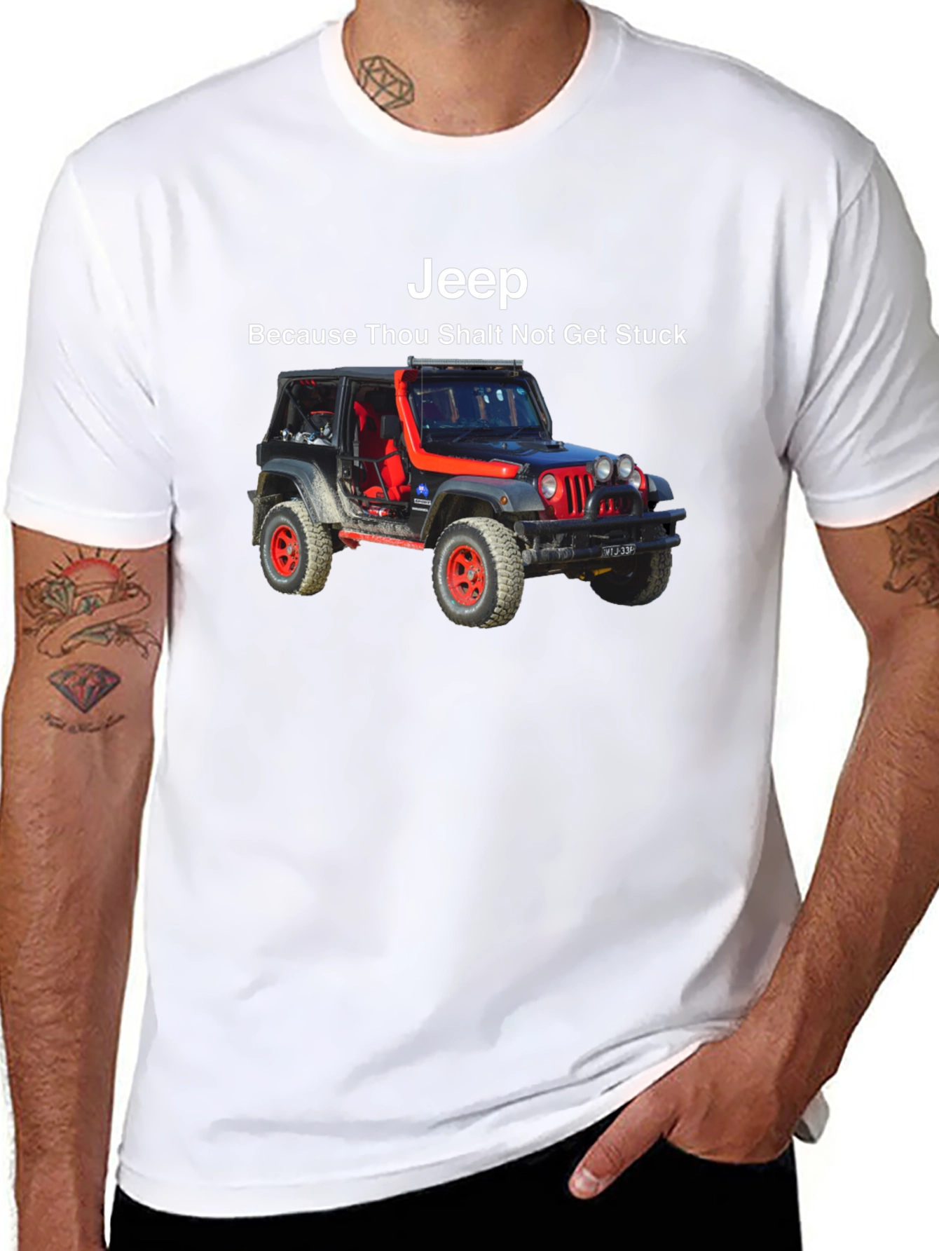 Jeep Thou Shalt Not Get Stuck Black T-Shirt