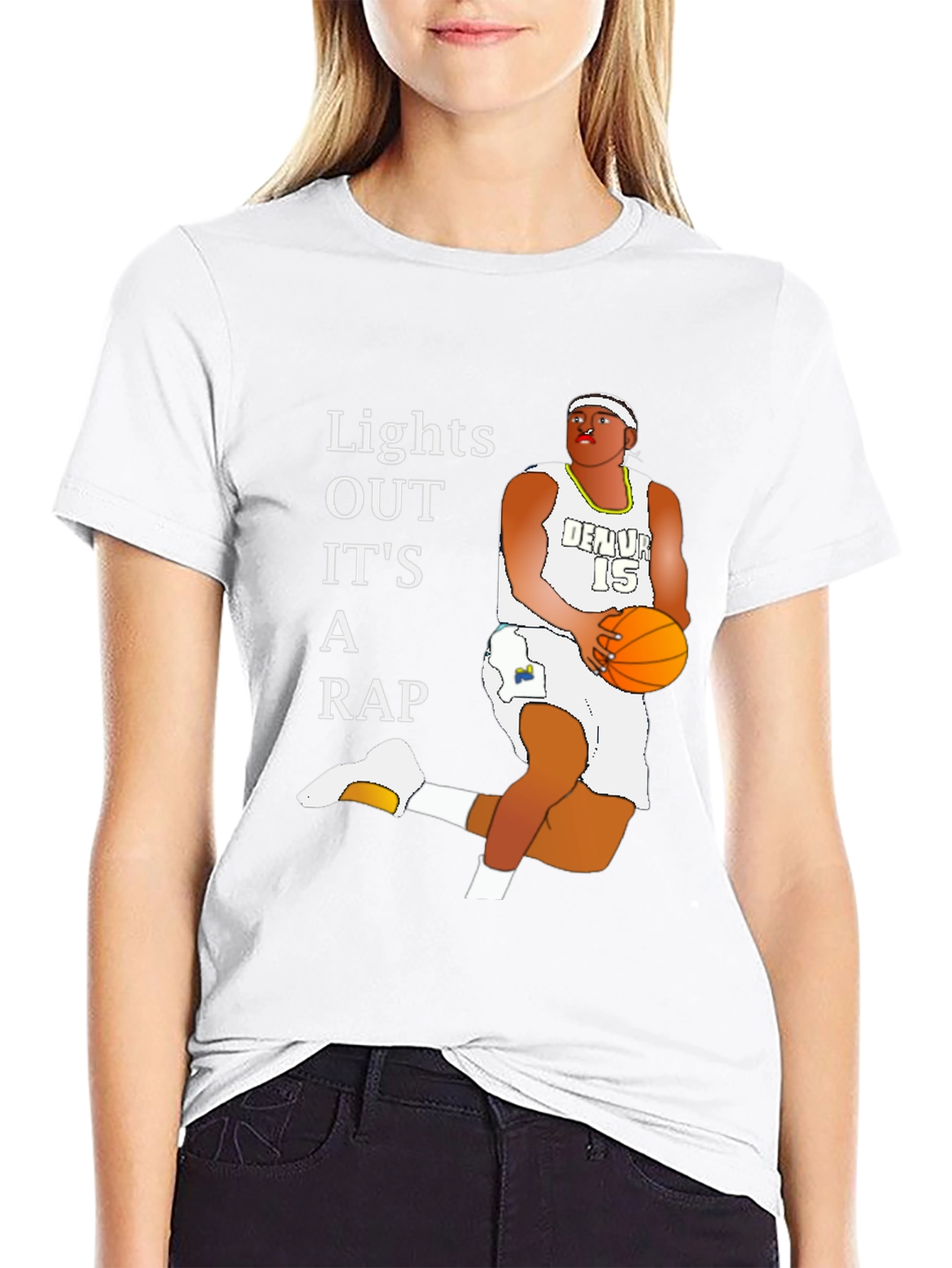 Lights Out Its A Rap Basketball T-Shirt