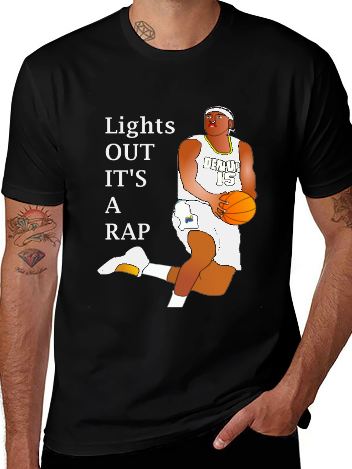 Lights Out Its A Rap Basketball T-Shirt