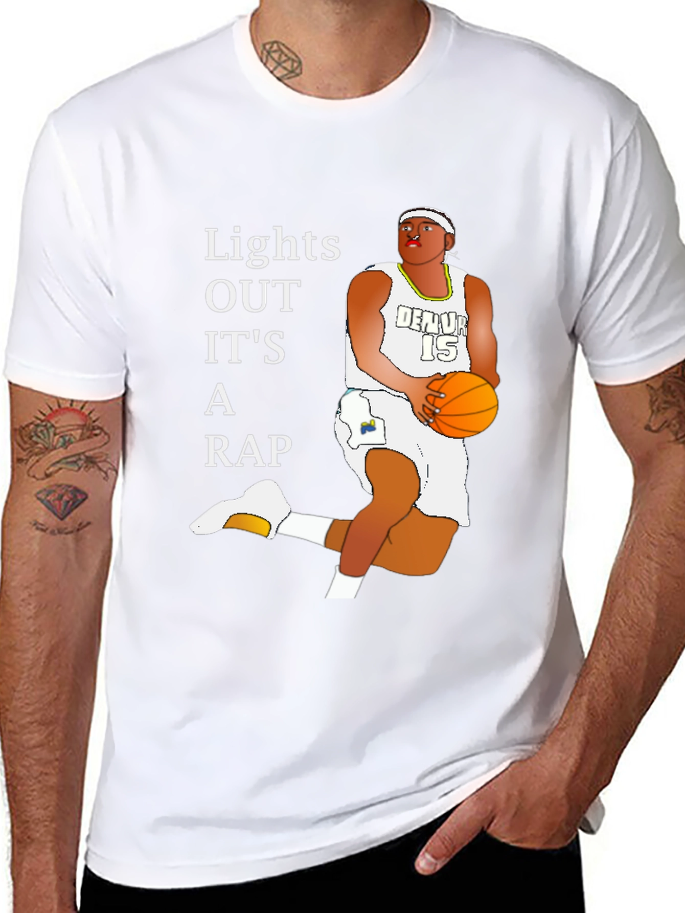 Lights Out Its A Rap Basketball T-Shirt
