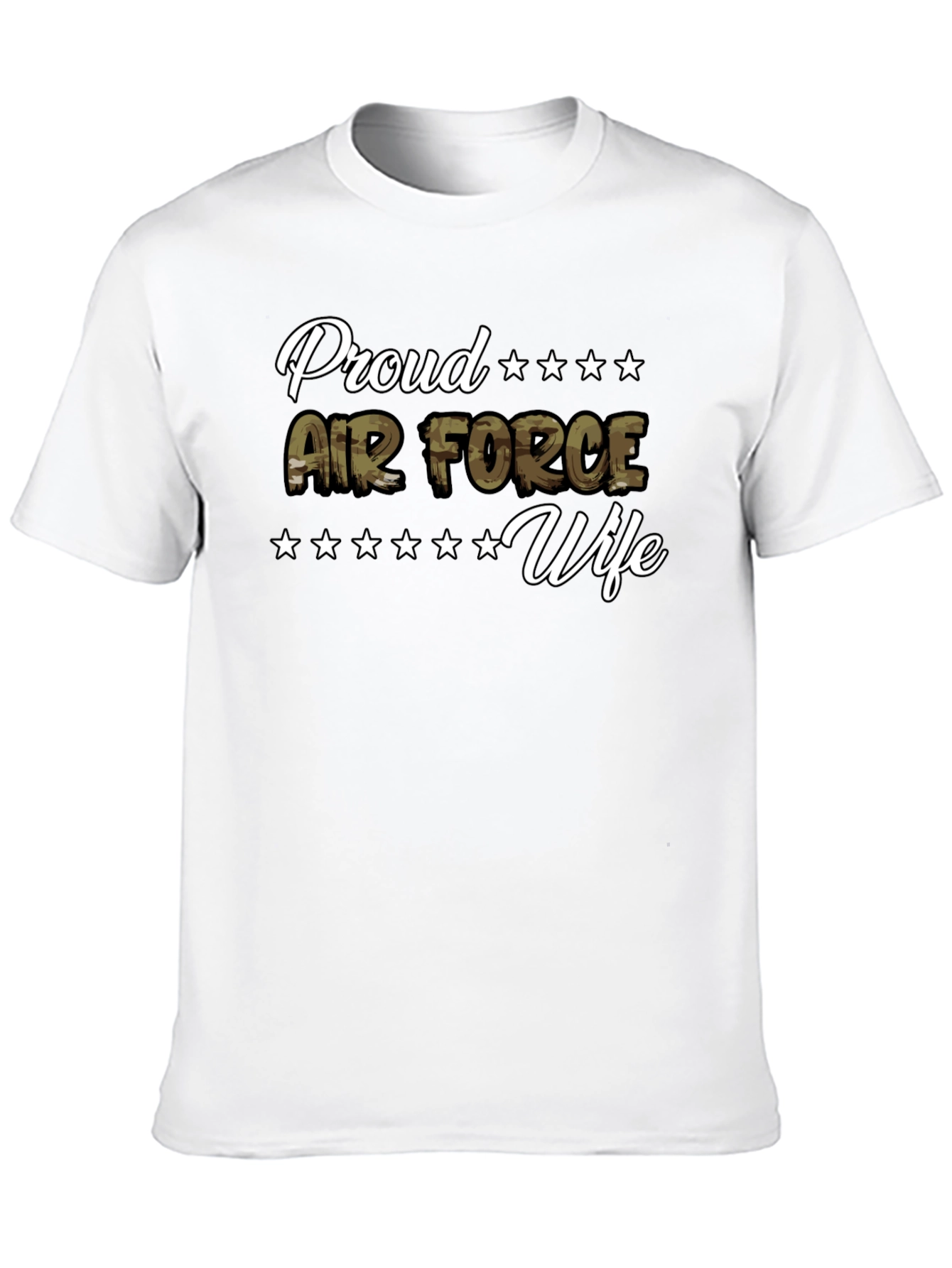 Proud Air Force Wife Black T-Shirt
