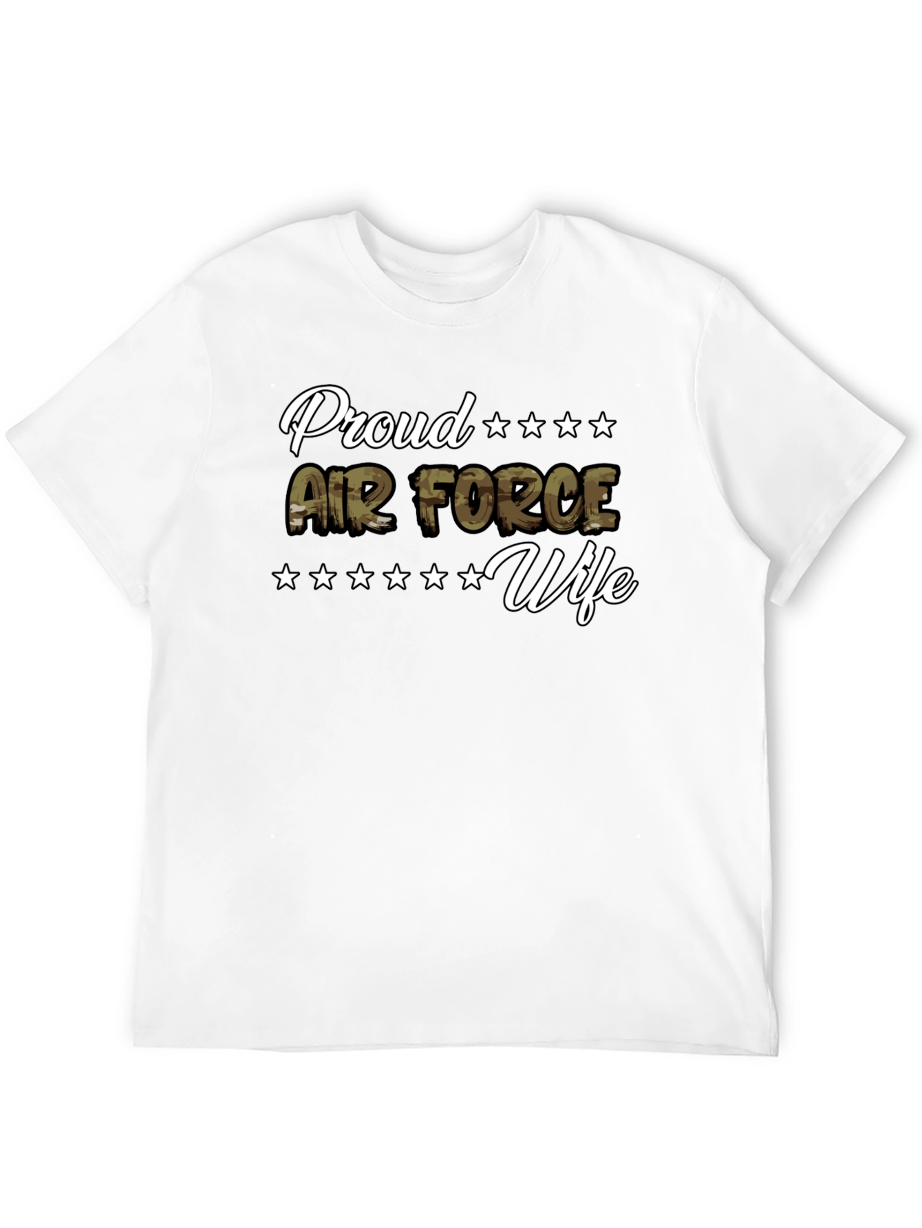 Proud Air Force Wife Black T-Shirt