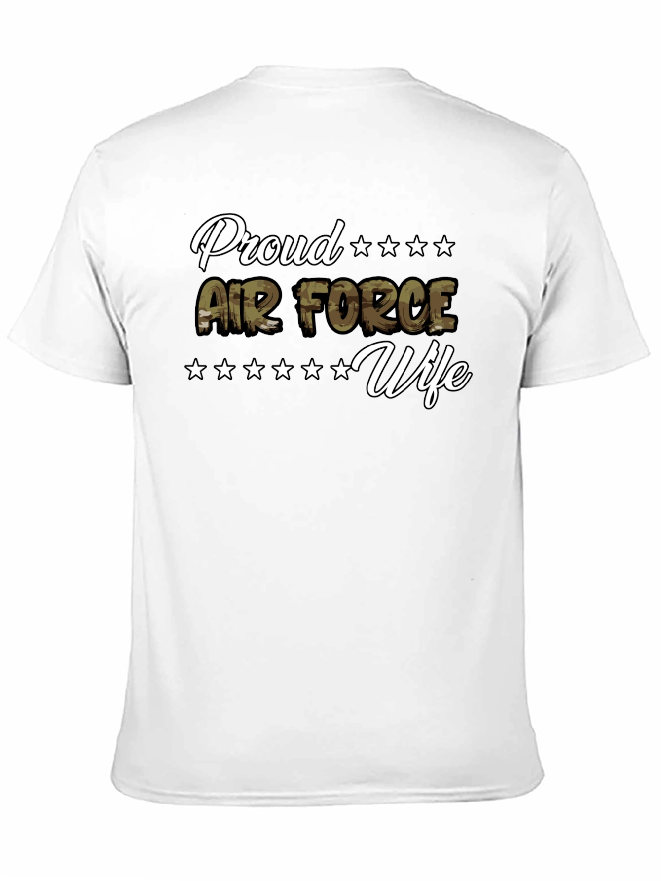 Proud Air Force Wife Black T-Shirt