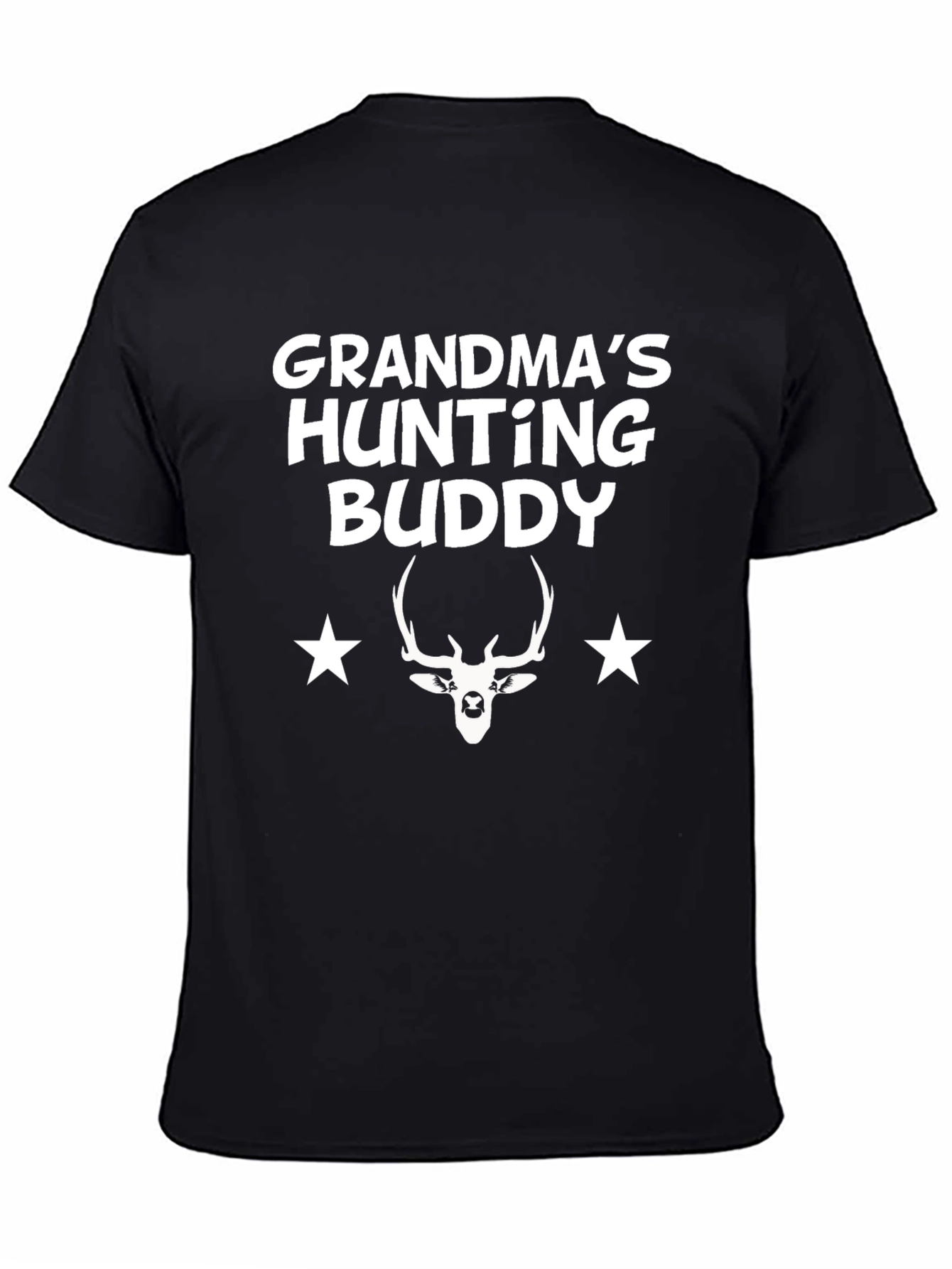 Grandmas Hunting Buddy Graphic Tee - Black Cotton T-Shirt