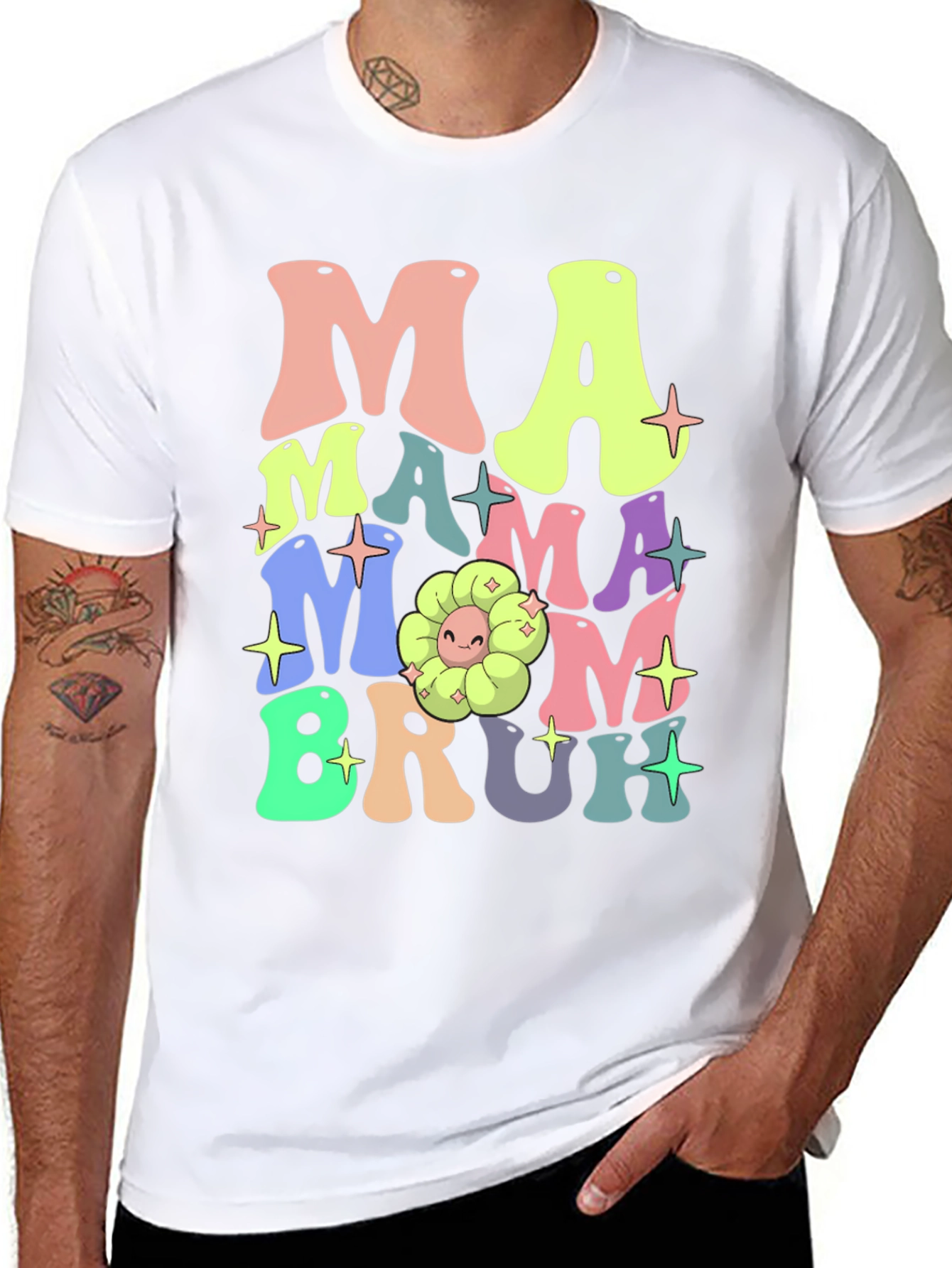 Mama Mom Bruh Funny Graphic T-Shirt