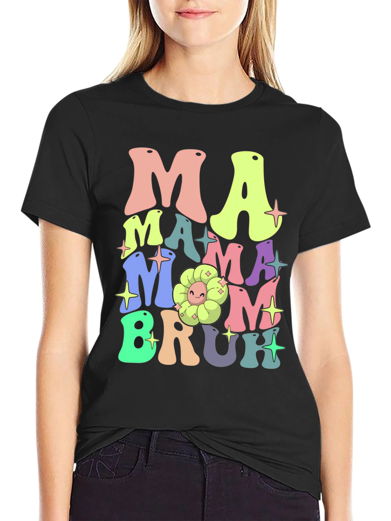 Mama Mom Bruh Funny Graphic T-Shirt