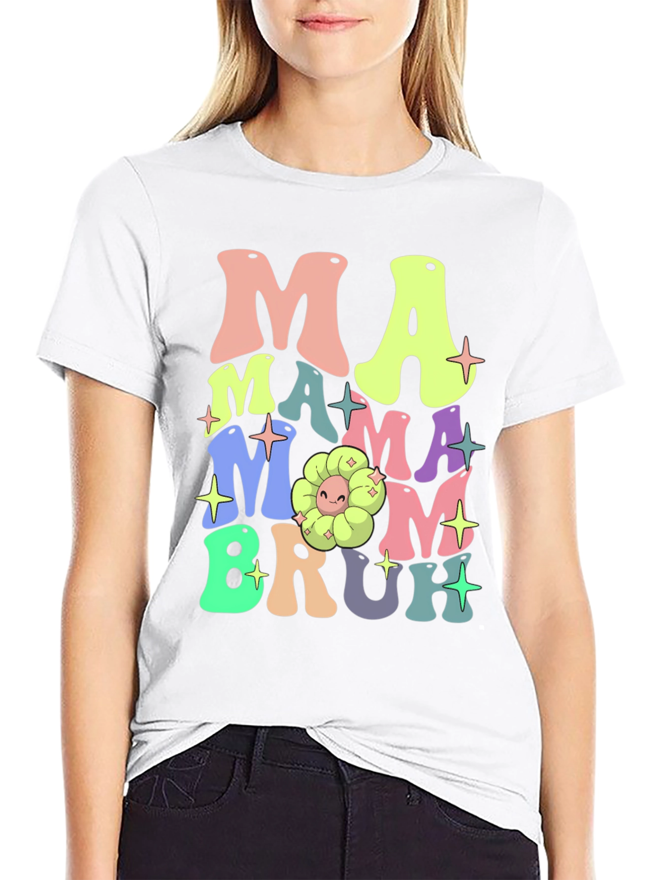 Mama Mom Bruh Funny Graphic T-Shirt