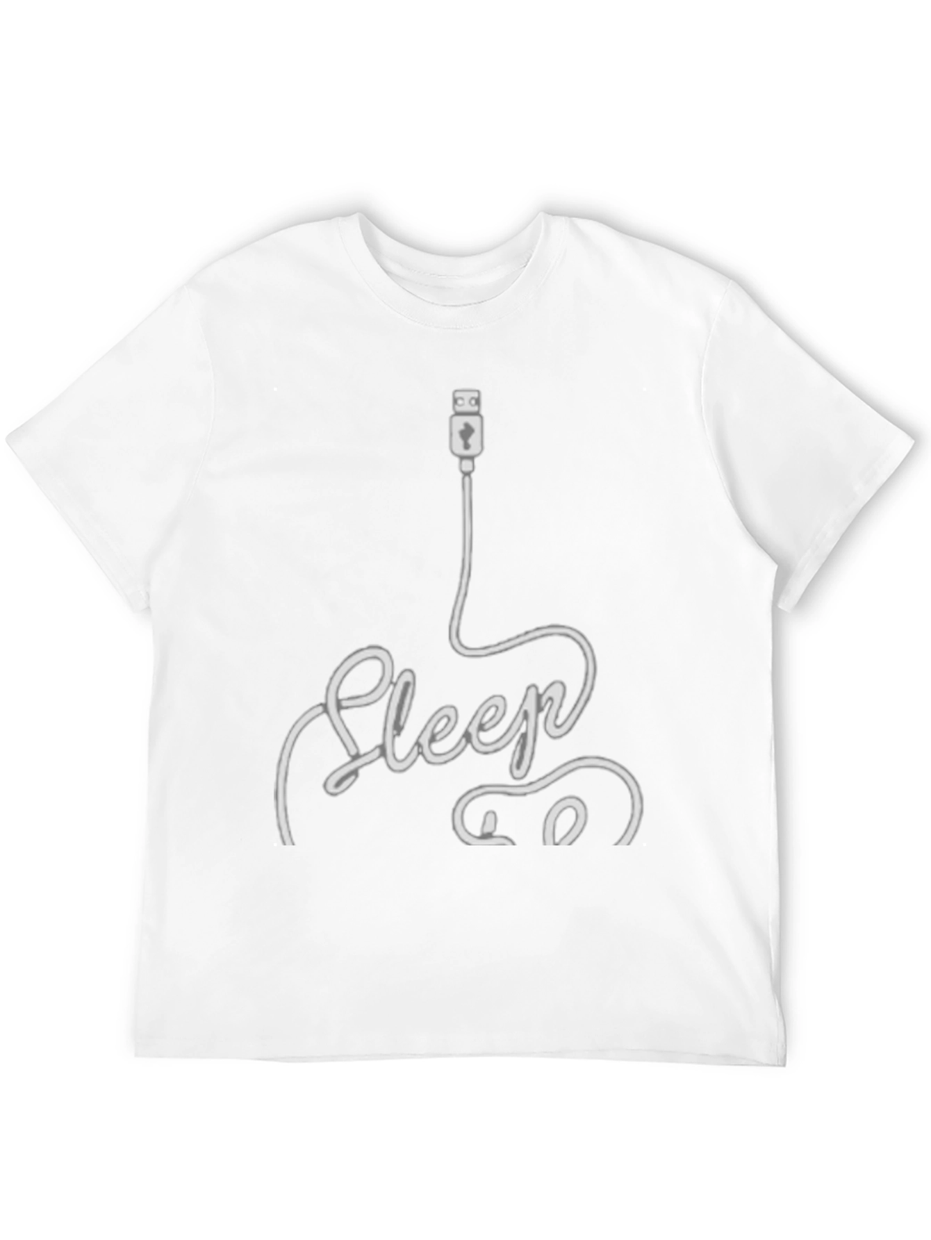 Sleep Mode USB Graphic Print T-Shirt