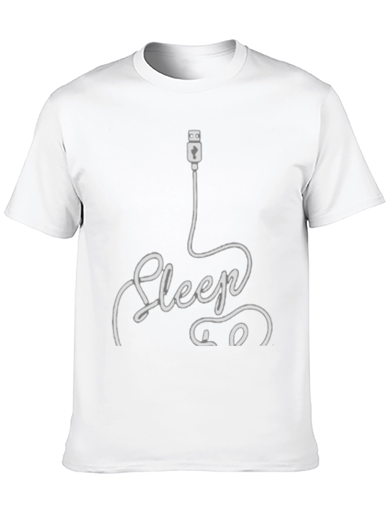 Sleep Mode USB Graphic Print T-Shirt