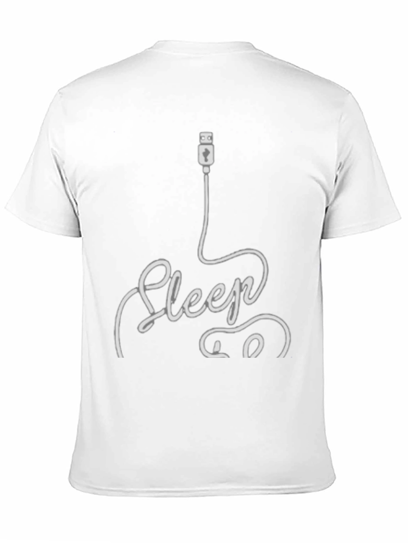 Sleep Mode USB Graphic Print T-Shirt