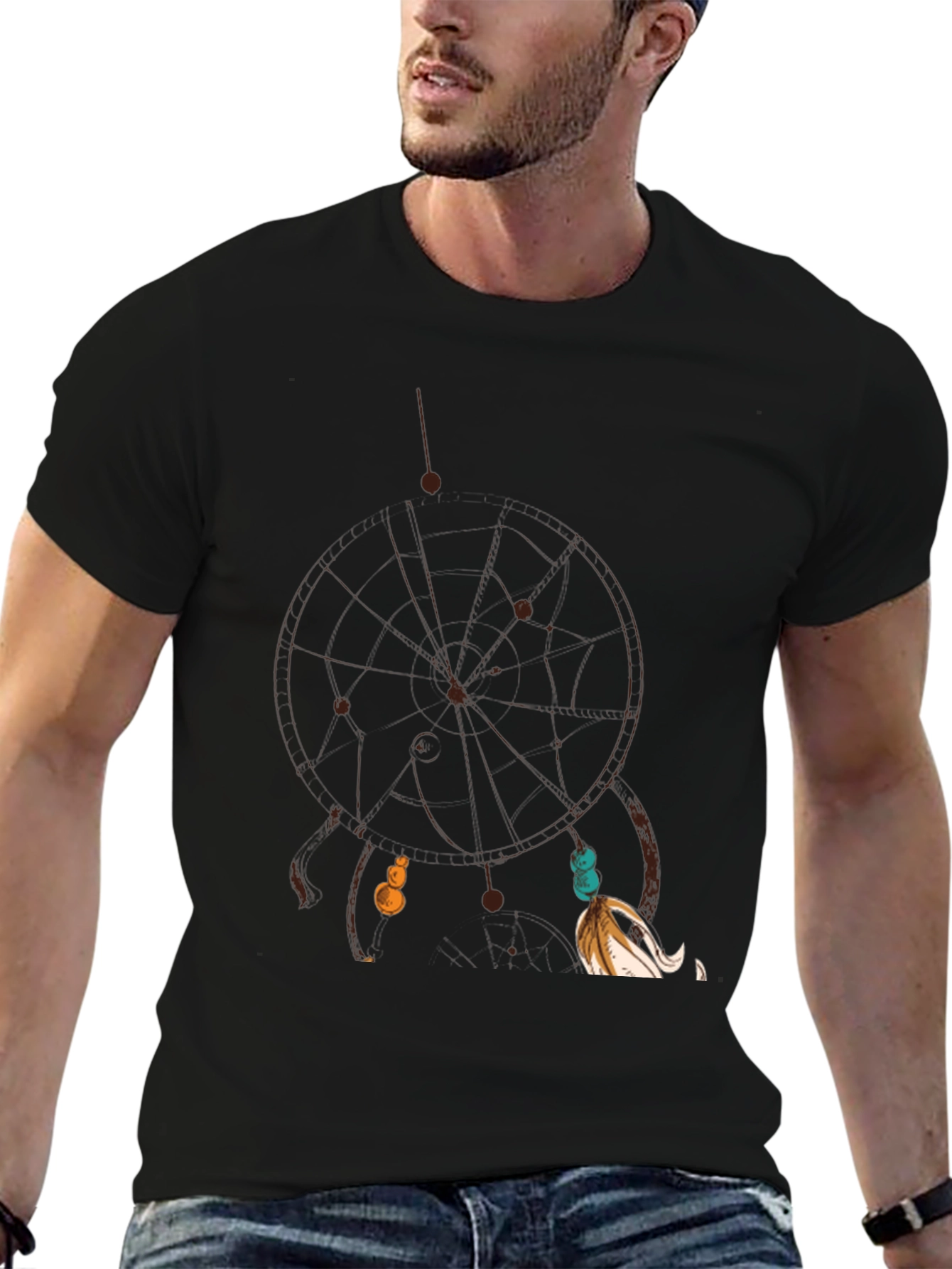 Dream Catcher Graphic Black T-Shirt