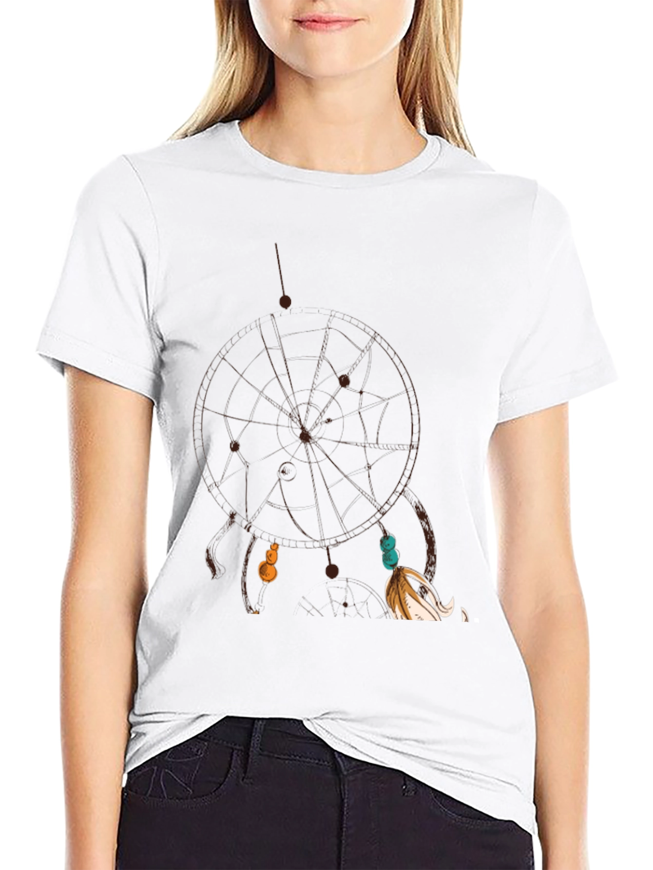 Dream Catcher Graphic Black T-Shirt