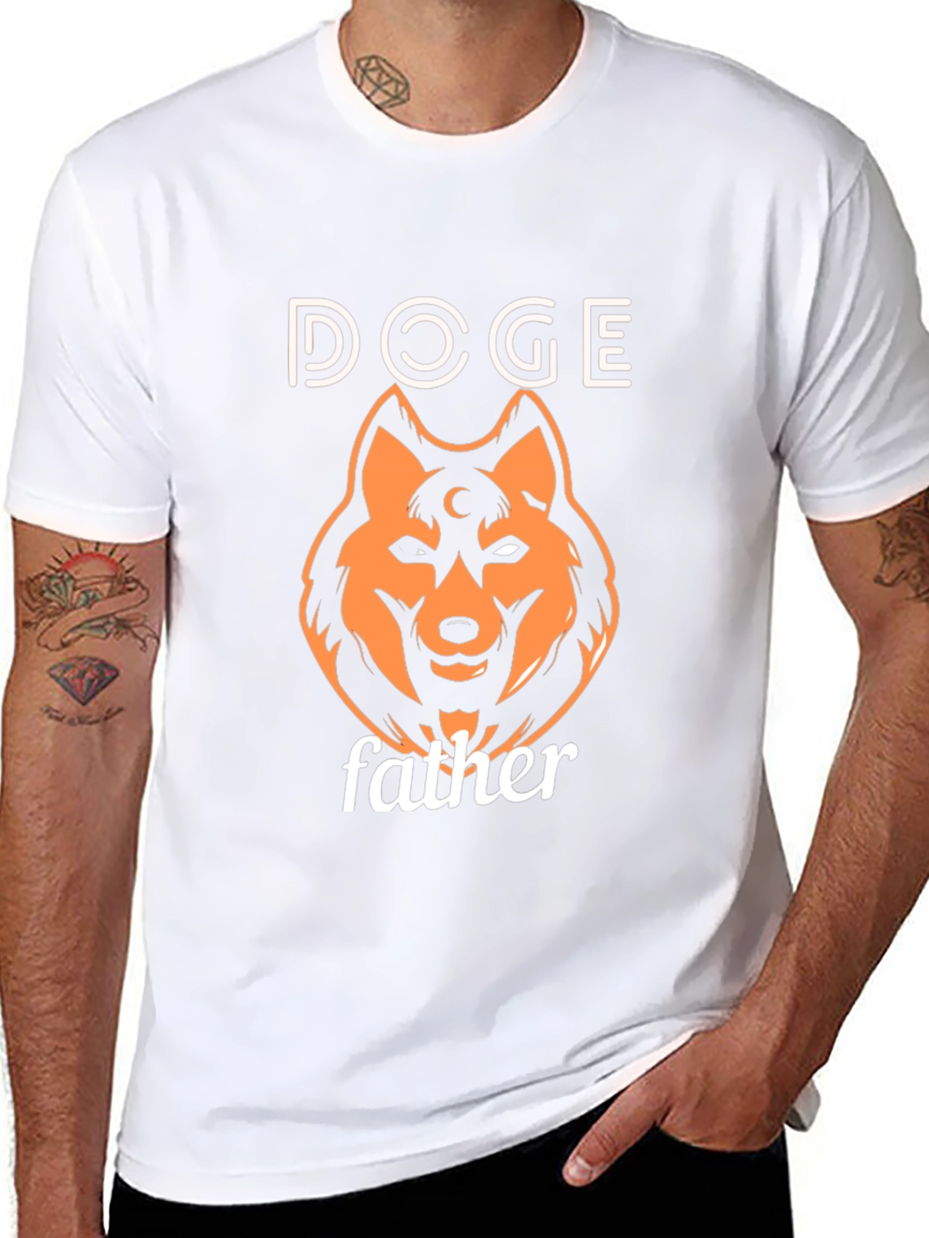 Doge Father Black T-Shirt - Novelty Meme Tee