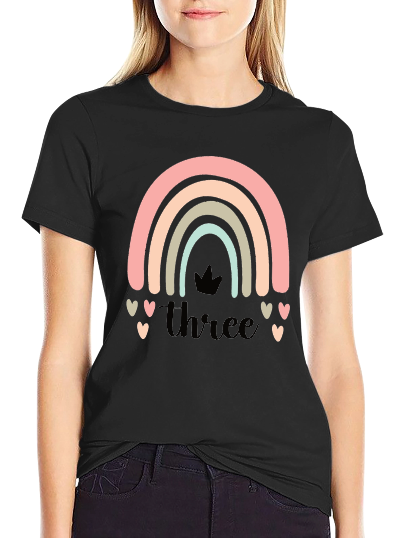 Pastel Rainbow 3rd Birthday Shirt