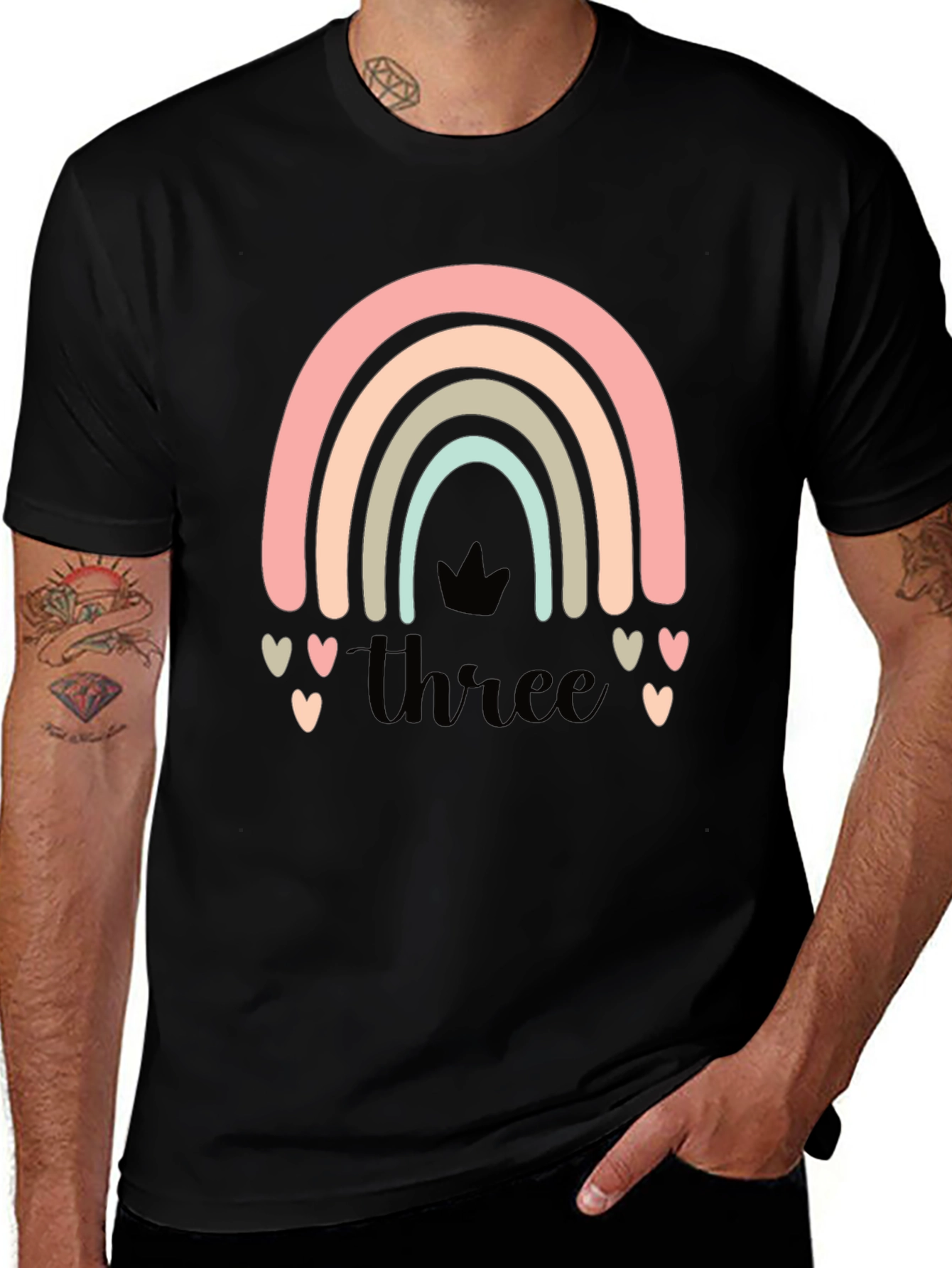 Pastel Rainbow 3rd Birthday Shirt