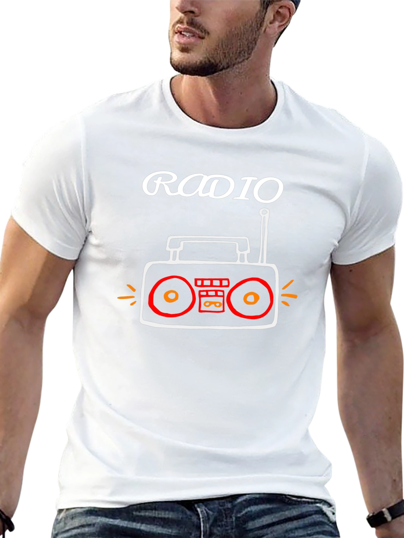 Retro Radio Graphic Tee - Cool & Unique Design