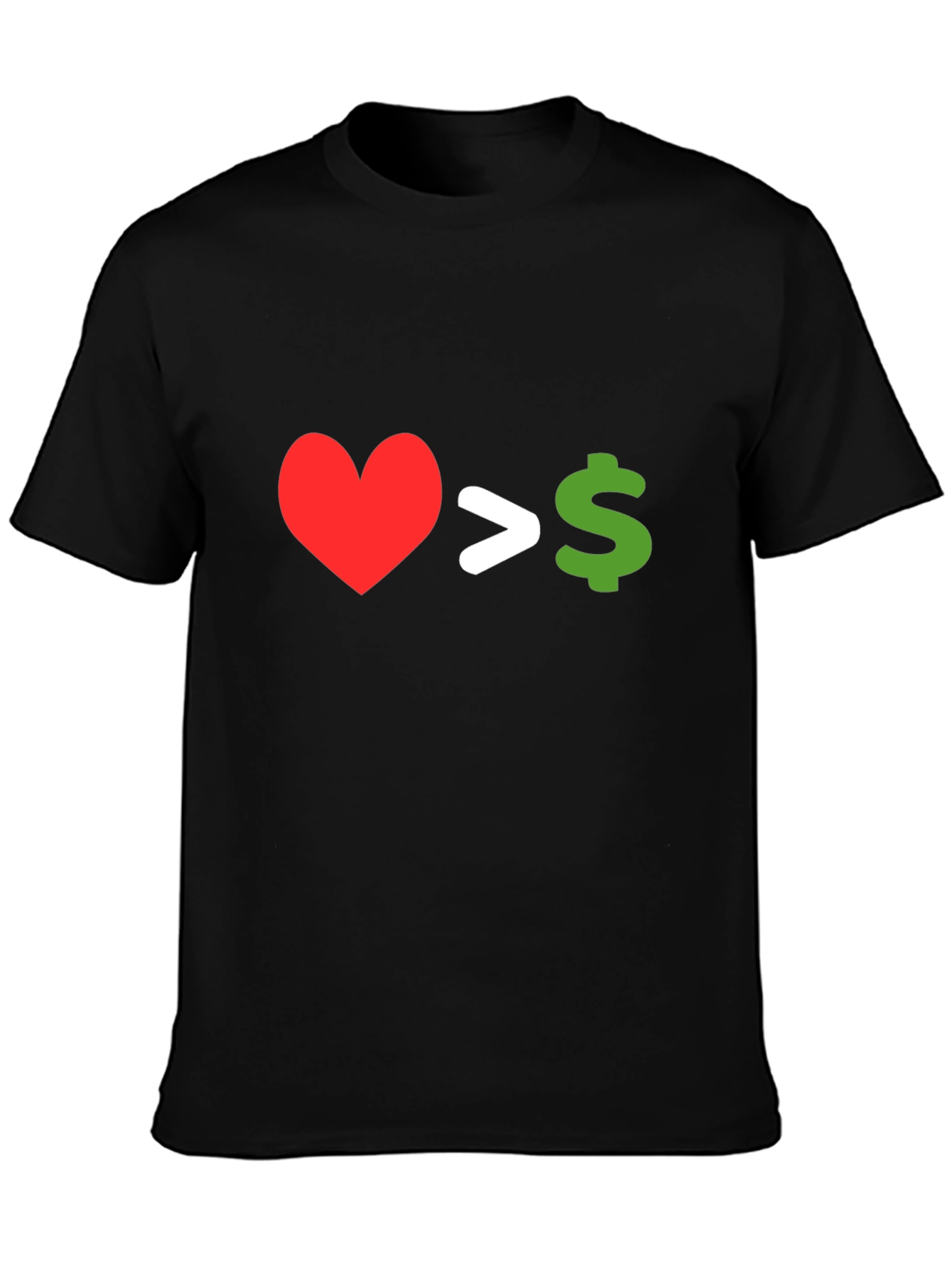 Love Over Money Graphic T-Shirt