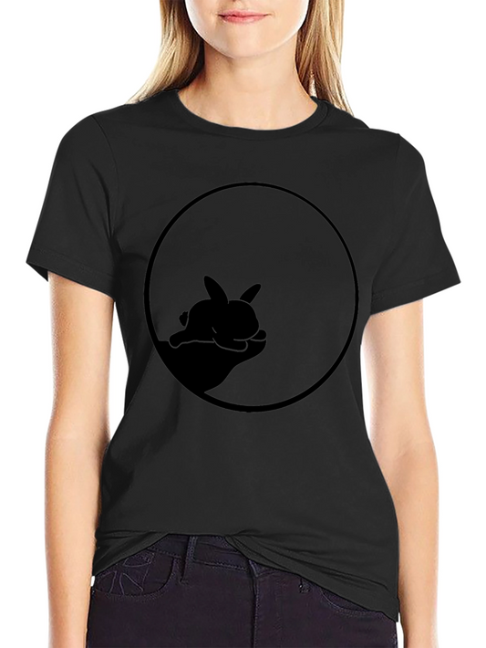 Black Rabbit Circle Graphic Tee
