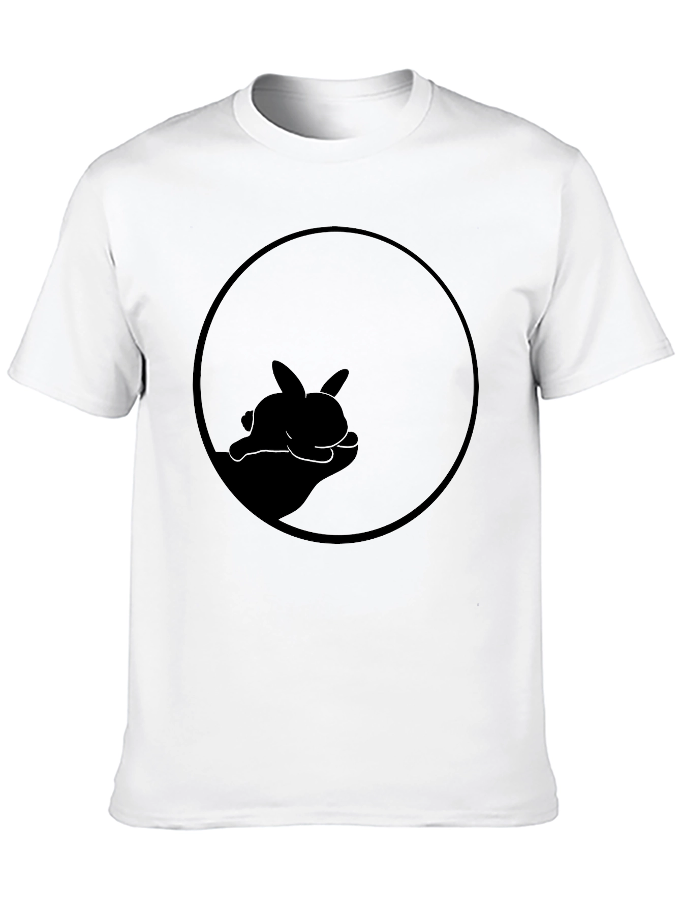 Black Rabbit Circle Graphic Tee