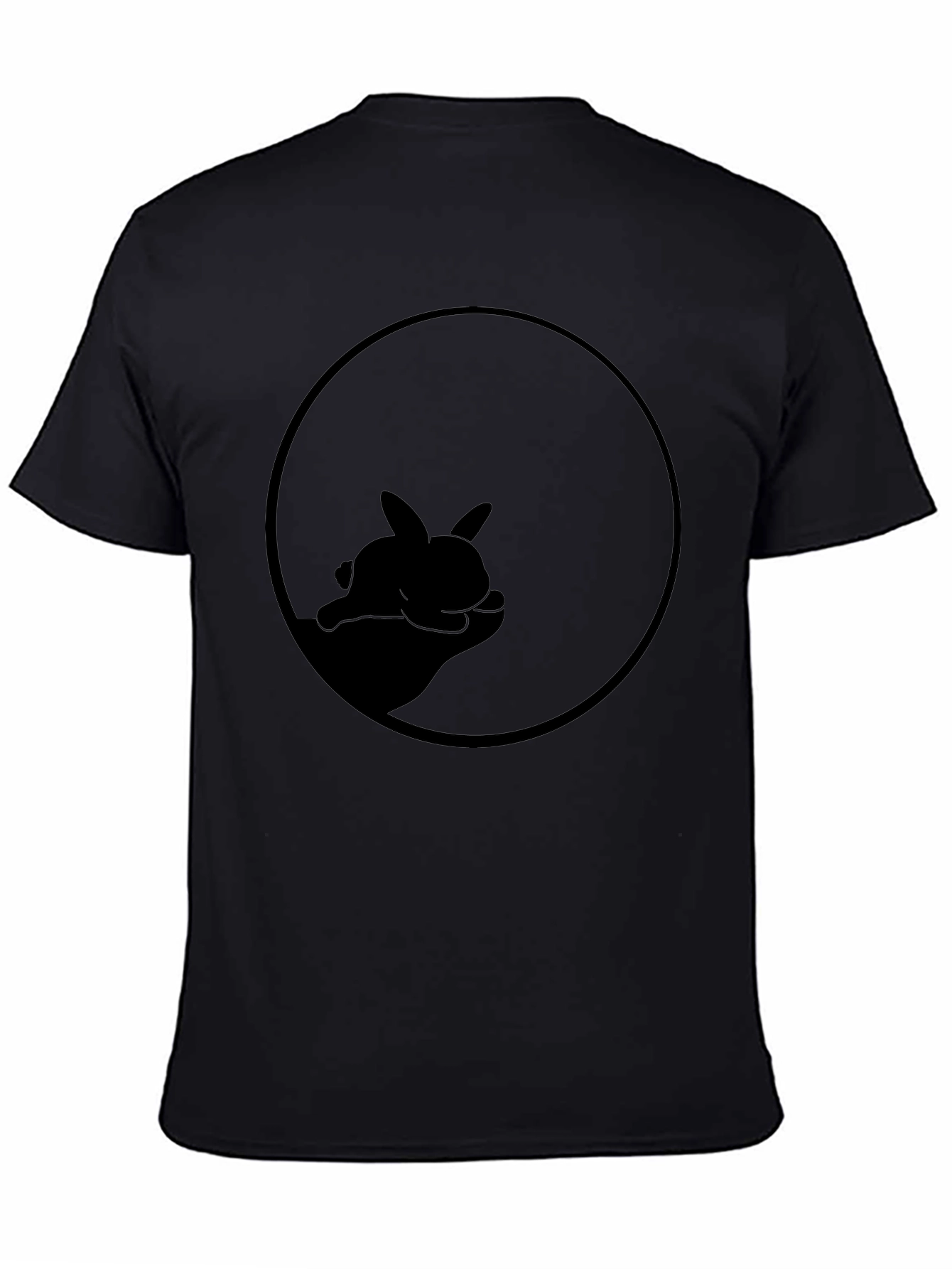 Black Rabbit Circle Graphic Tee