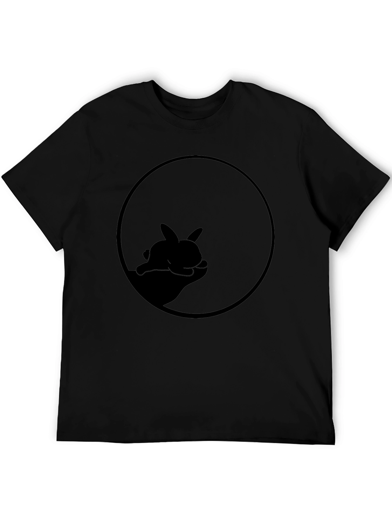 Black Rabbit Circle Graphic Tee