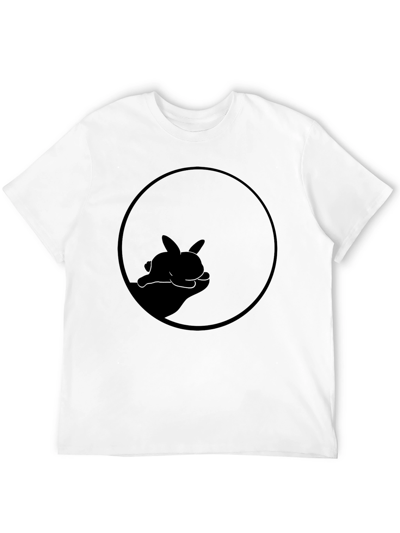 Black Rabbit Circle Graphic Tee