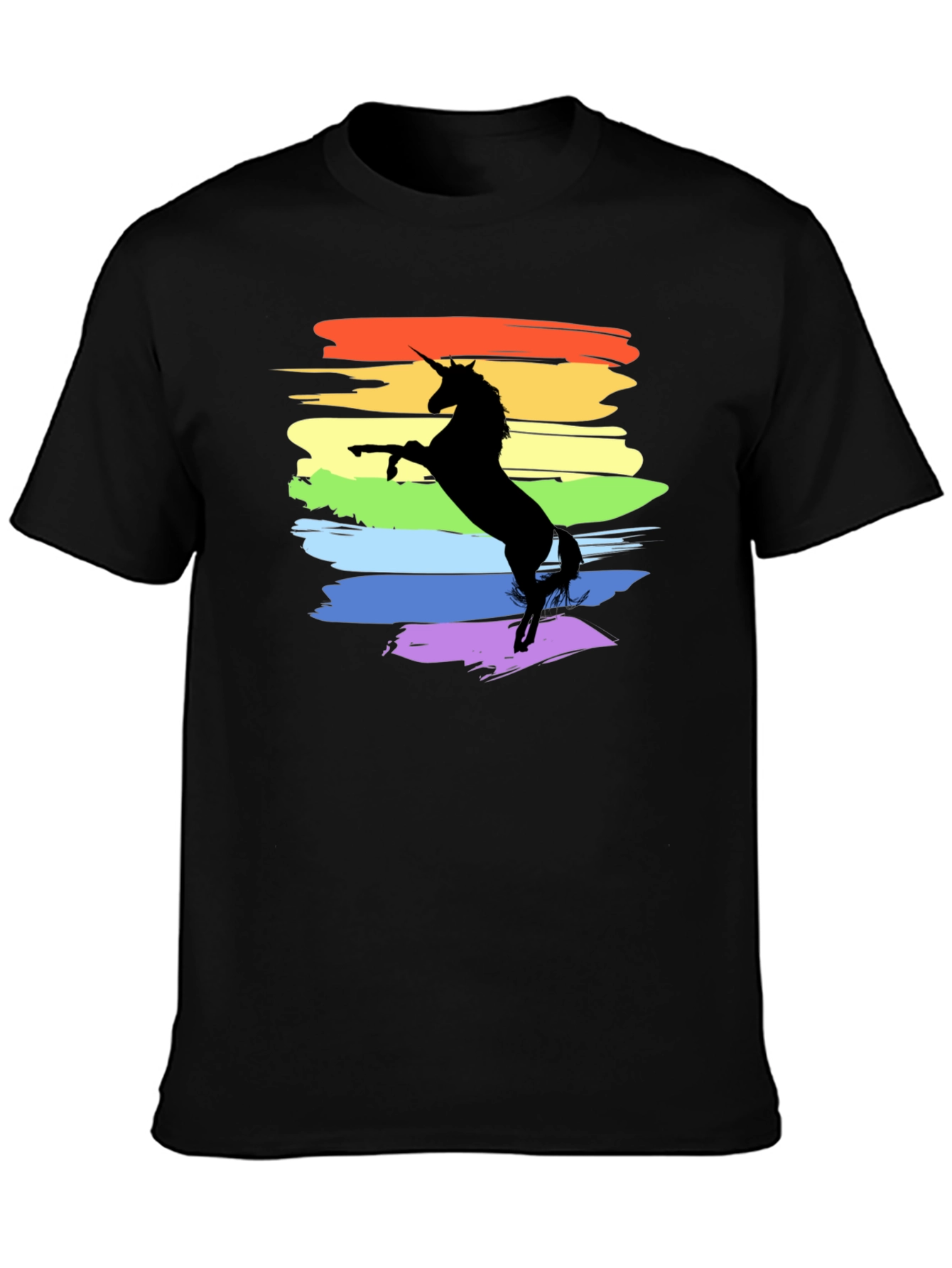 Unicorn Rainbow Pride T-Shirt - Black