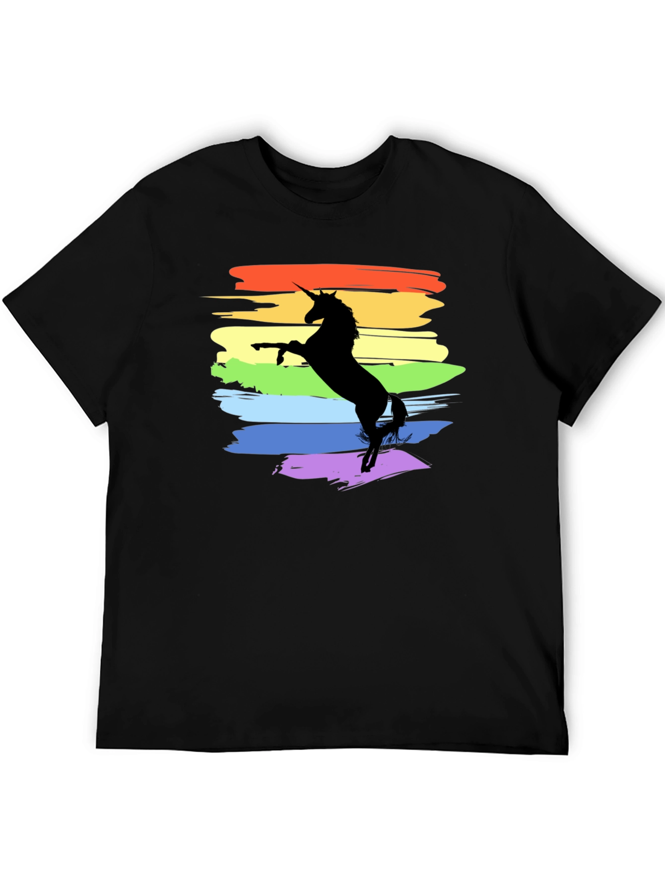 Unicorn Rainbow Pride T-Shirt - Black