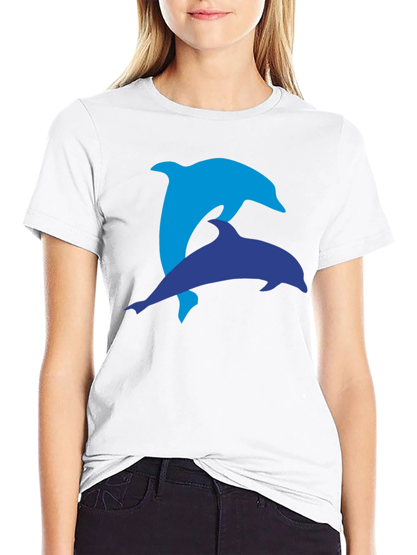 Dolphin Duo Black T-Shirt
