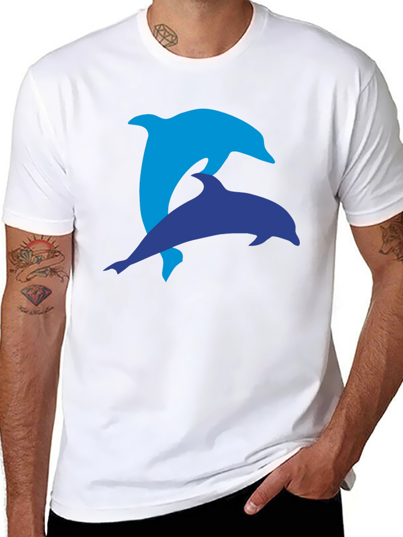 Dolphin Duo Black T-Shirt