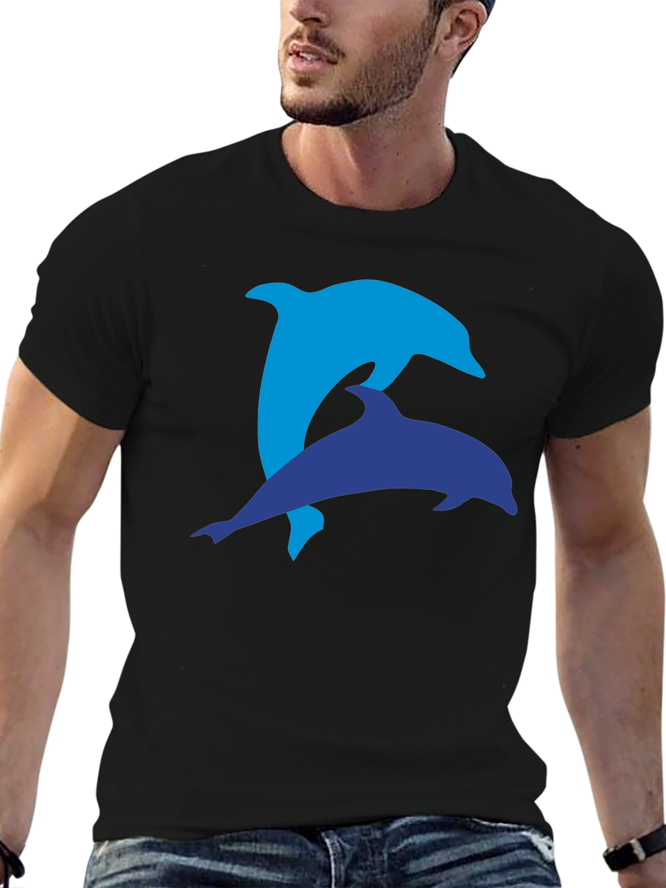 Dolphin Duo Black T-Shirt