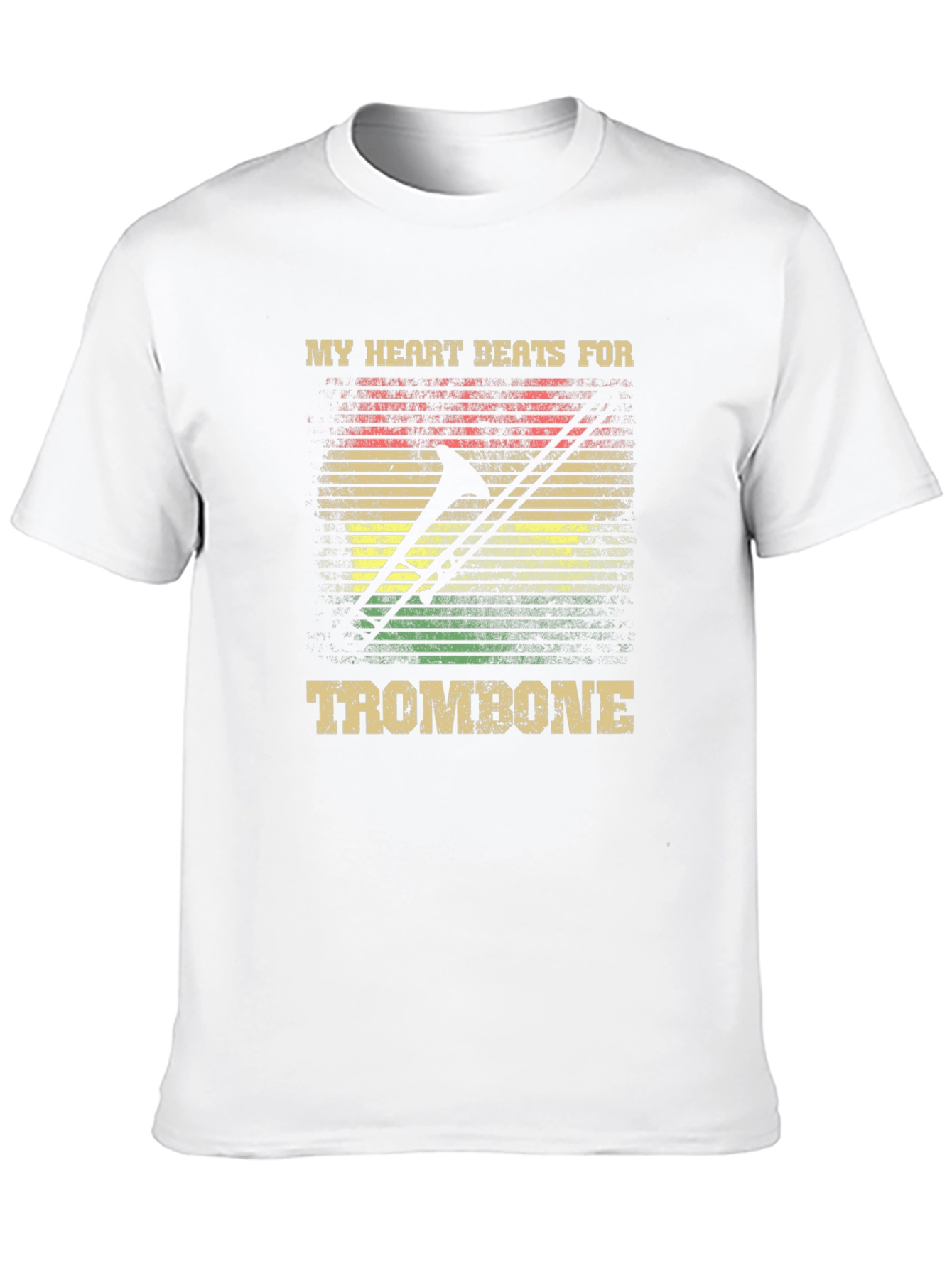 My Heart Beats for Trombone Black T-Shirt