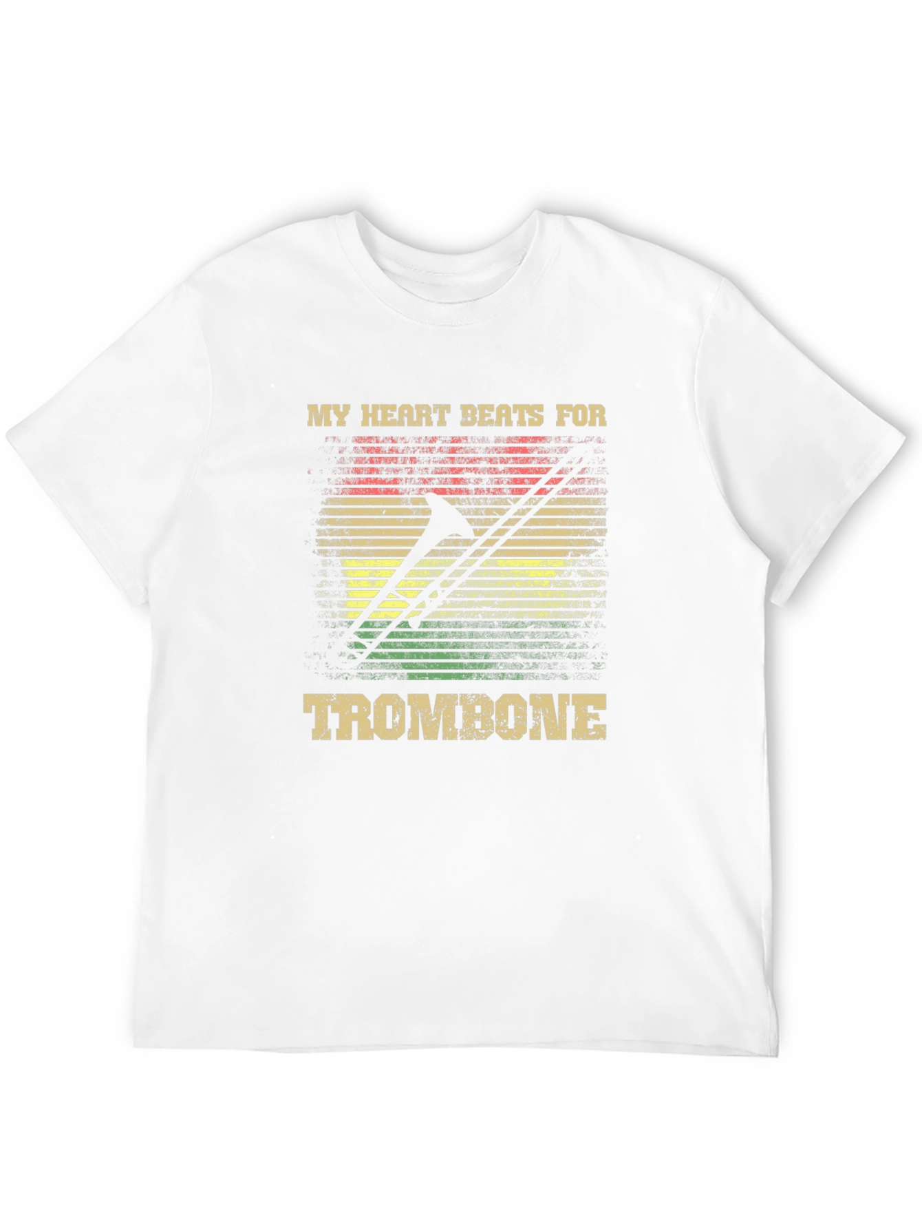 My Heart Beats for Trombone Black T-Shirt