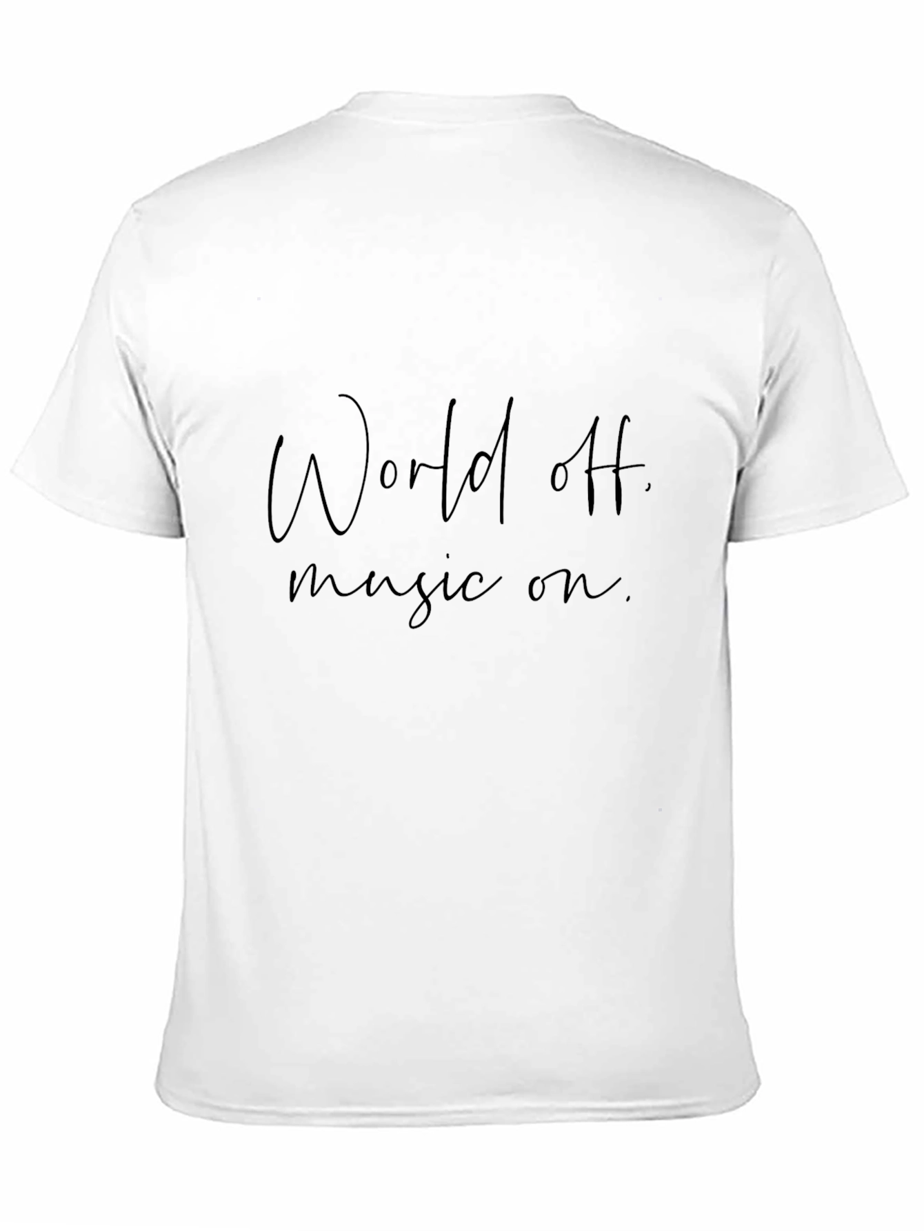 World Off Music On Black Graphic Tee