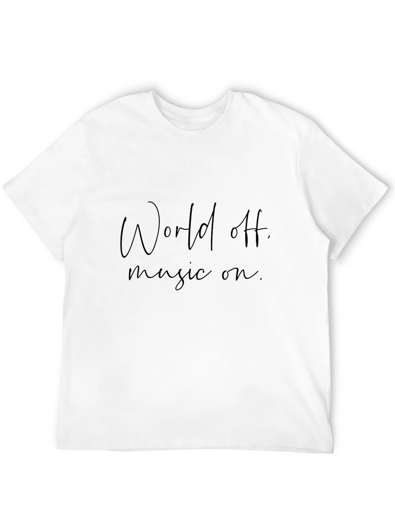 World Off Music On Black Graphic Tee