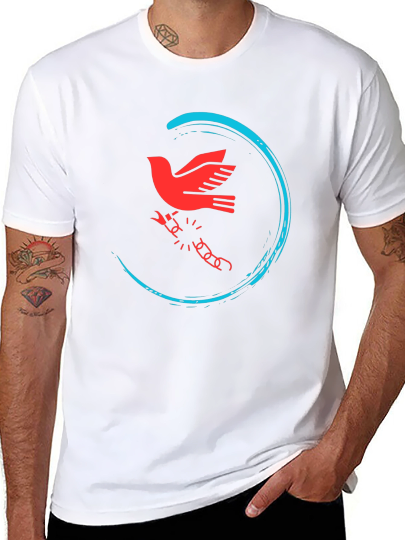 Freedom Dove Graphic Tee - Black